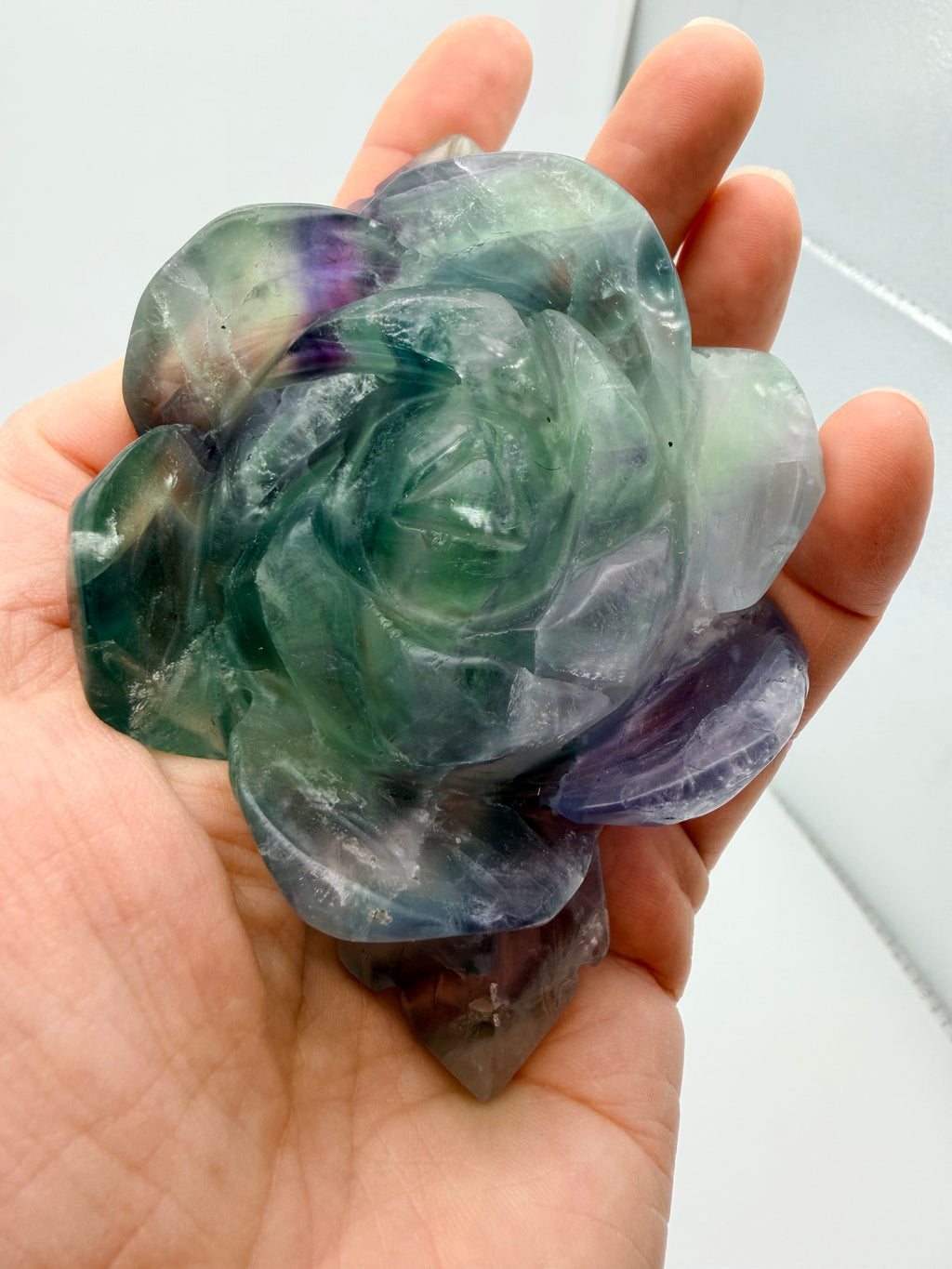 Rainbow Fluorite Rose