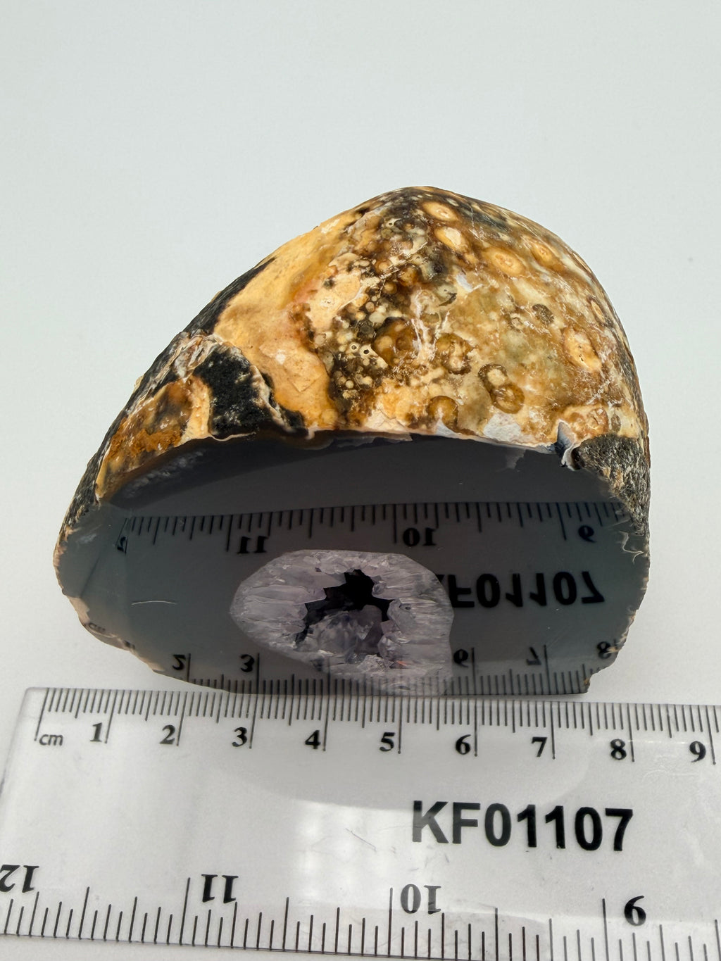 Druzy Agate Geode Freeform – Polished Crystal with Natural Druzy Centre
