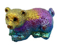 Bismuth Bear Carving – Rainbow Metallic Crystal Animal 28g