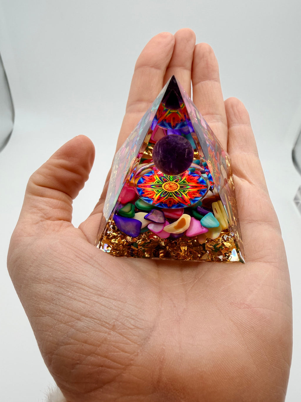 Rainbow Orgone Pyramid