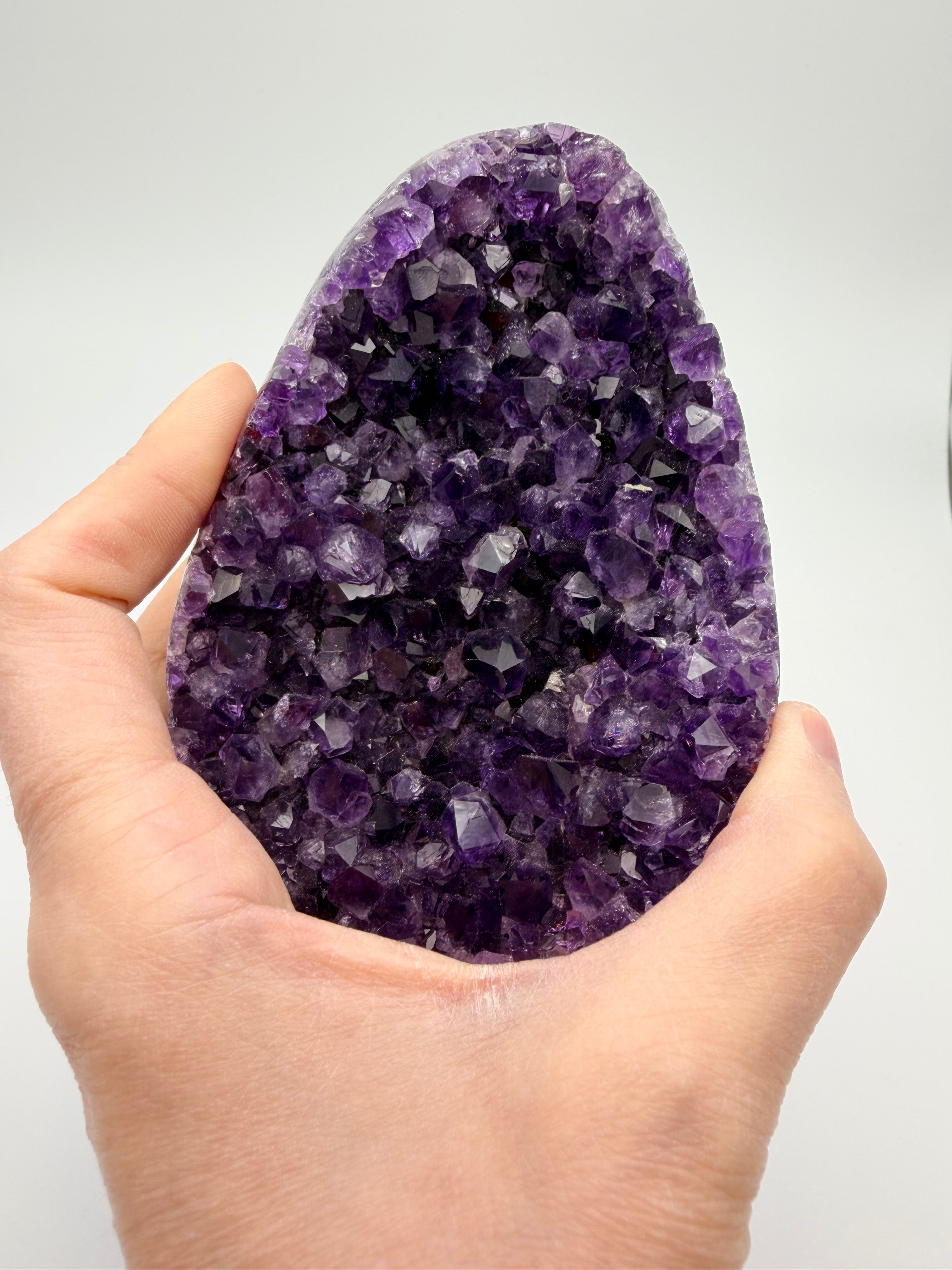 Amethyst Druzy Egg – Deep Purple Crystal Cluster (861g)