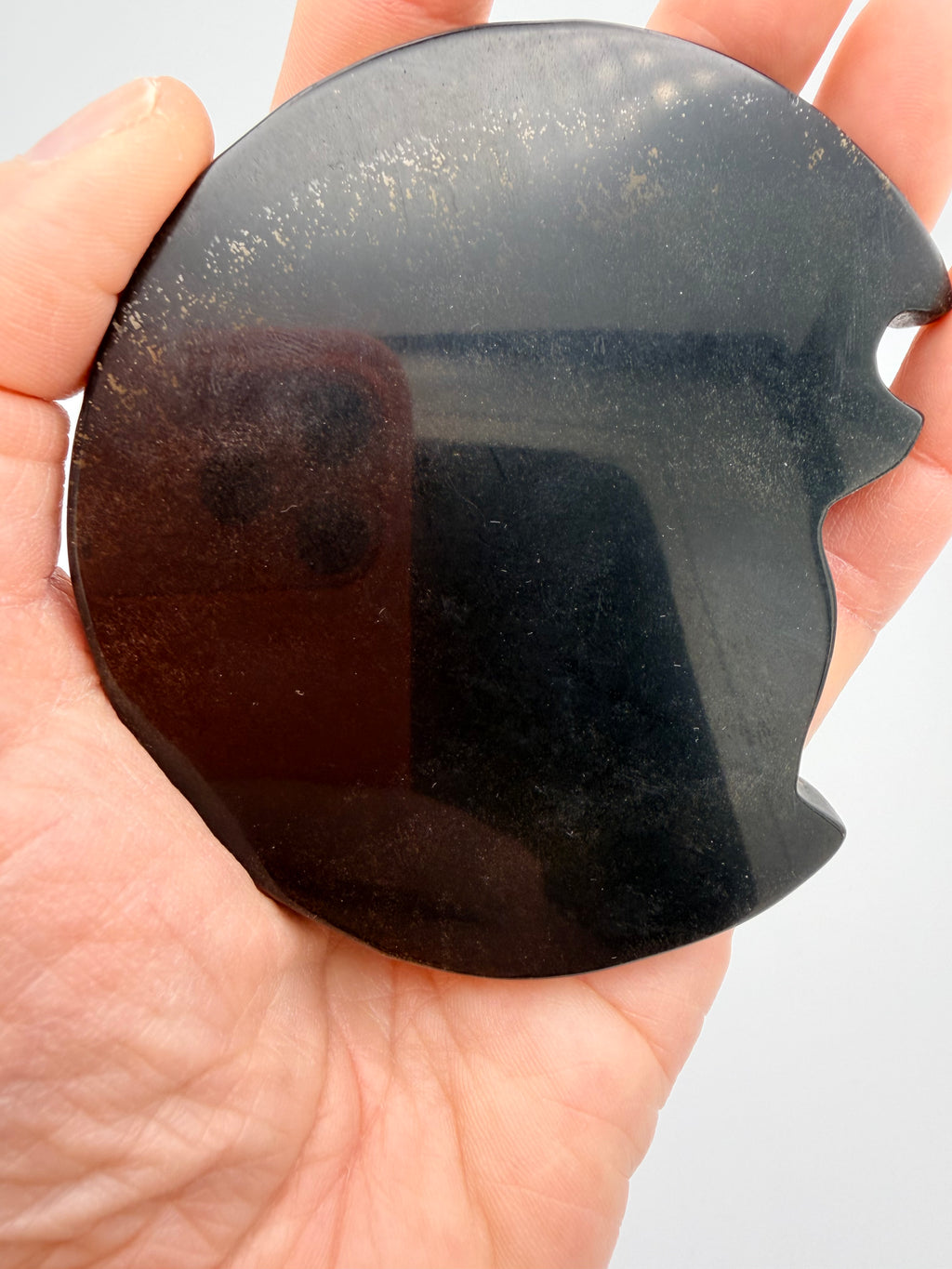 Gold Sheen Obsidian Fox carving