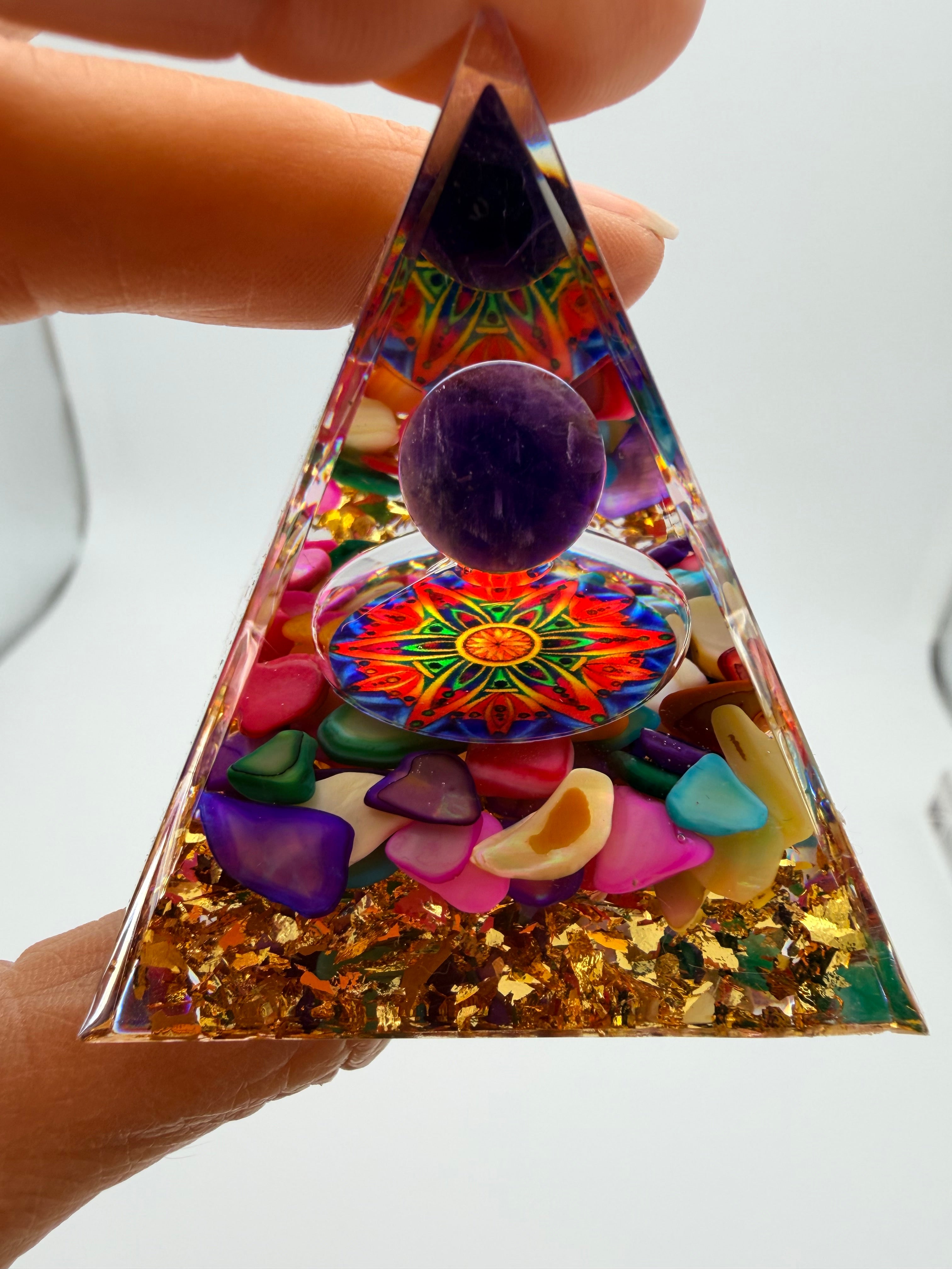 Rainbow Orgone Pyramid