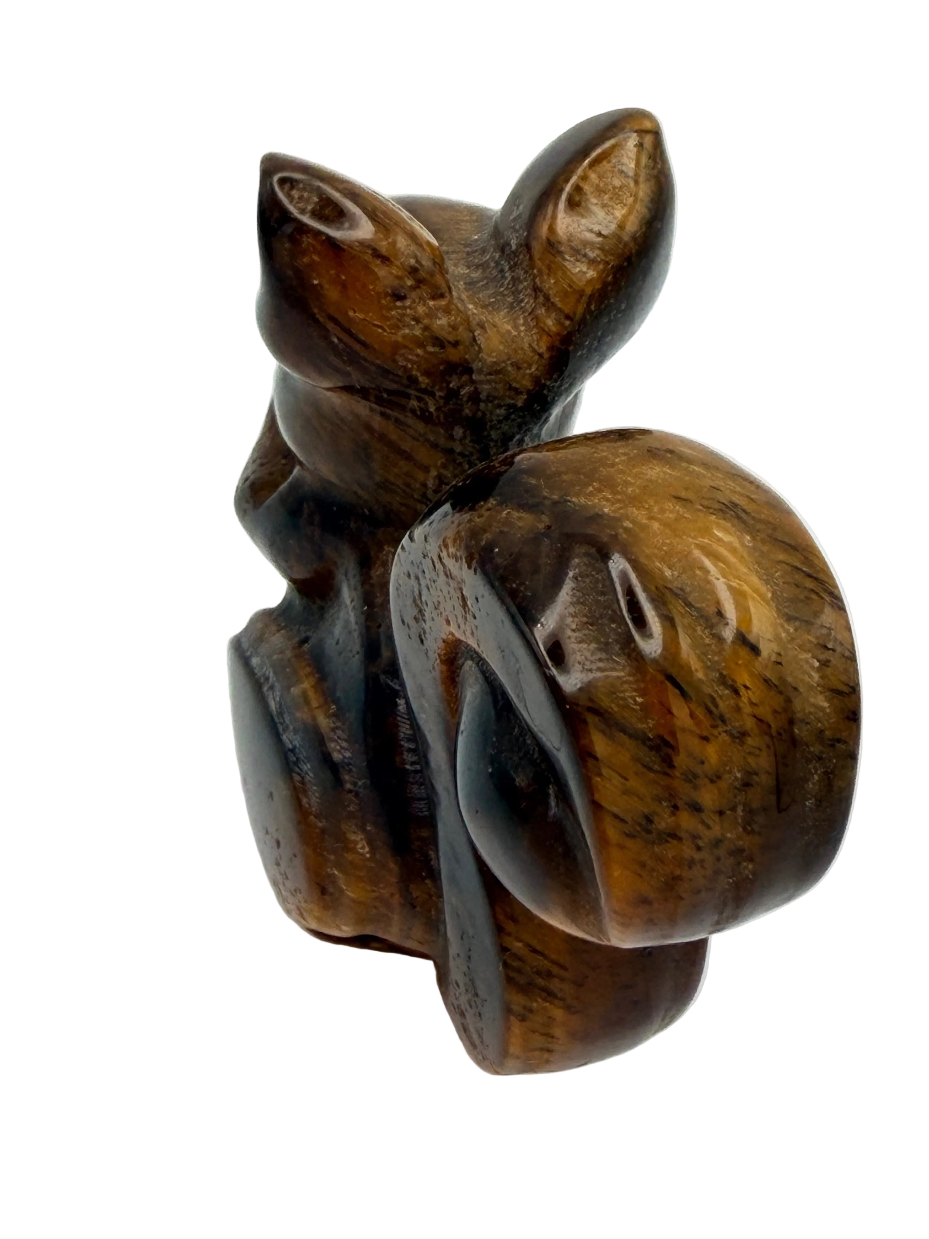 Tiger’s Eye Squirrel Carving