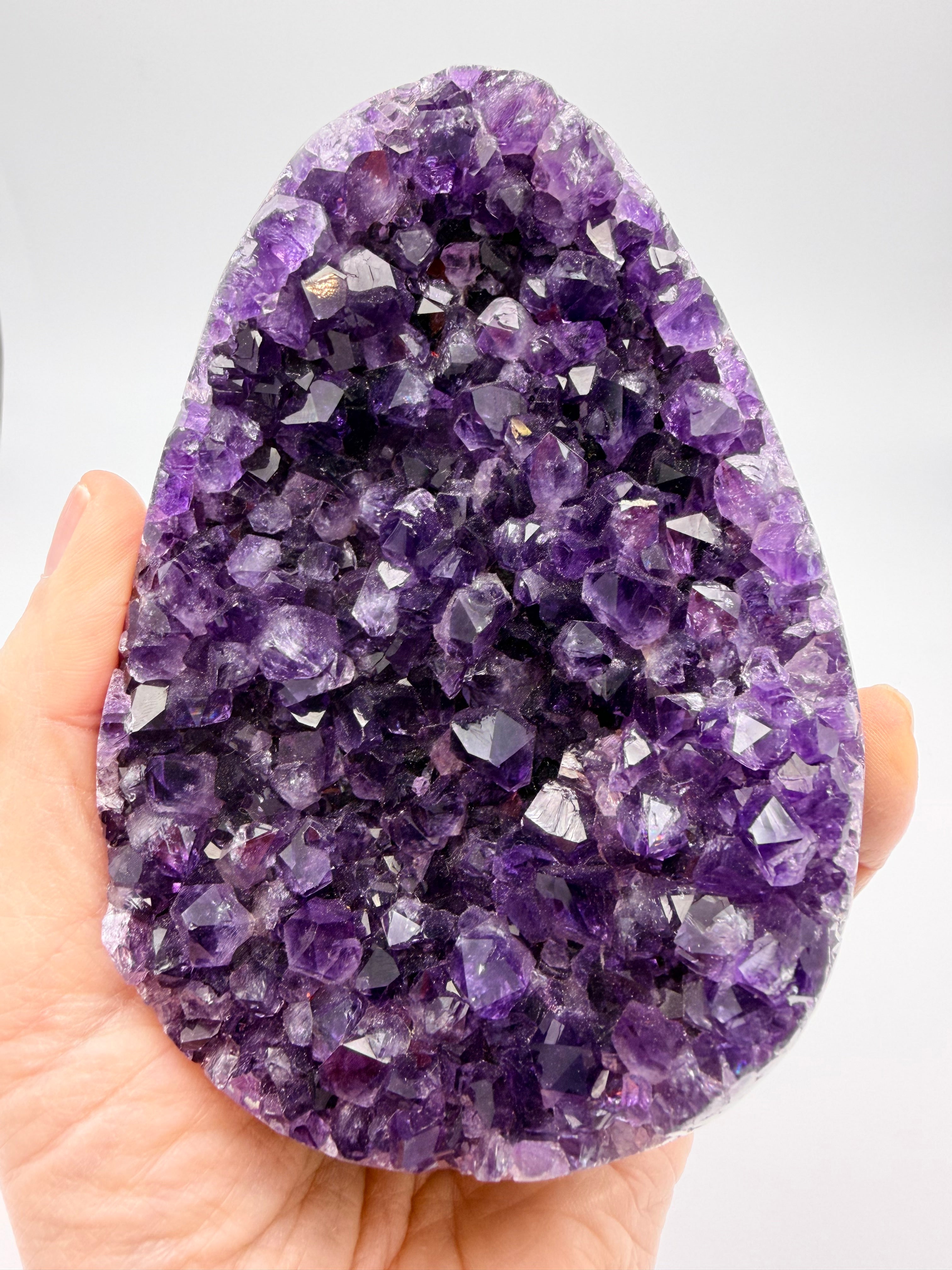 Amethyst Druzy Egg – Deep Purple Crystal Cluster (861g)