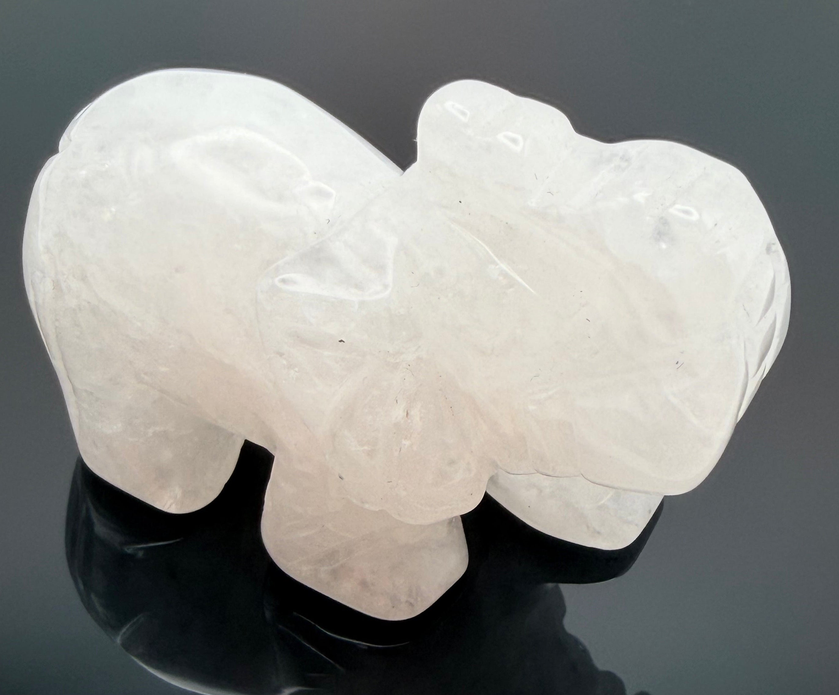 Quartz Elephant Carving