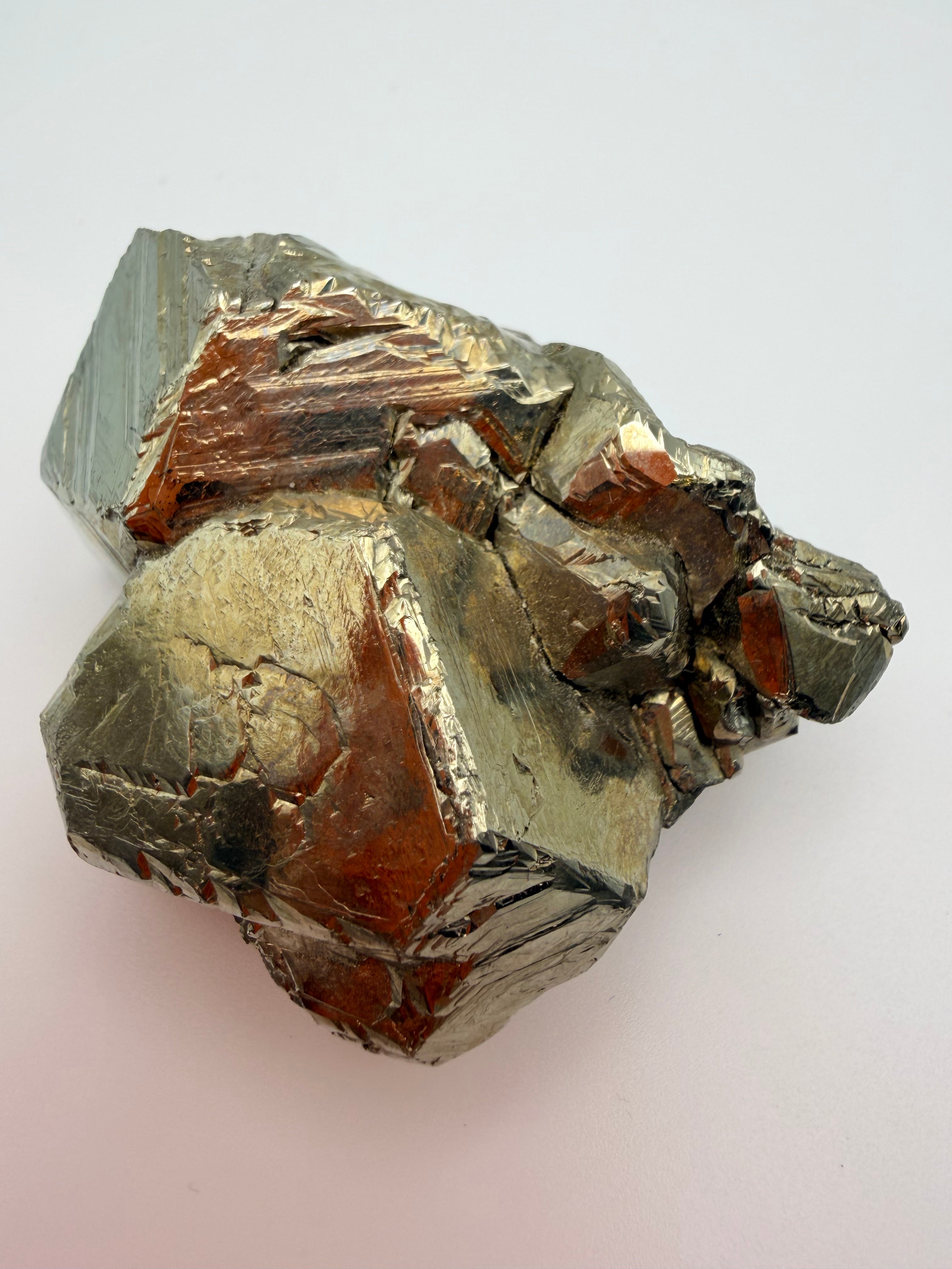 Natural Pyrite Cubic Crystal Cluster – 148g | Raw Fool’s Gold Mineral Specimen