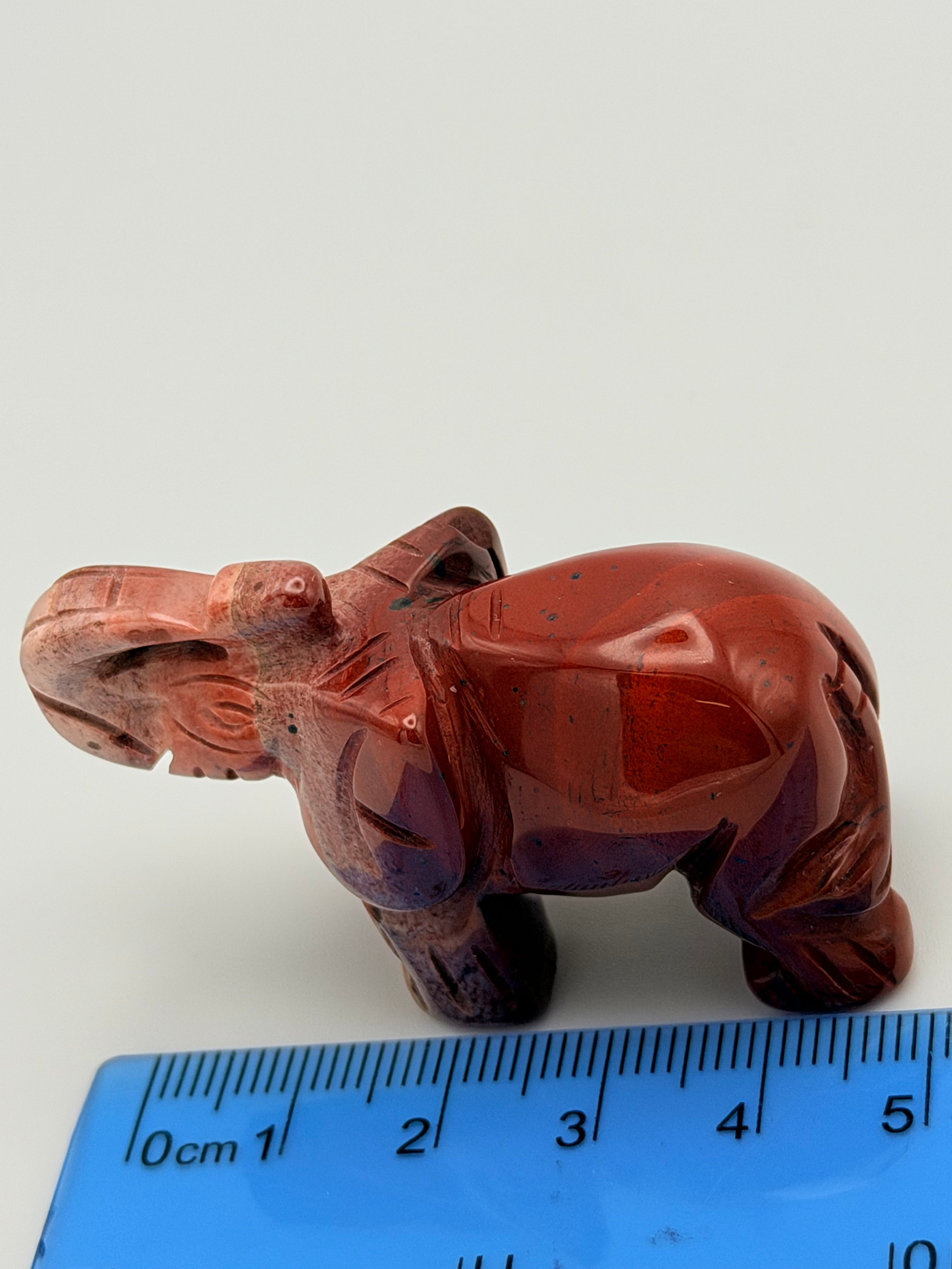 Red Jasper Elephant Carving – Hand-Carved Crystal Elephant | Den of Gems