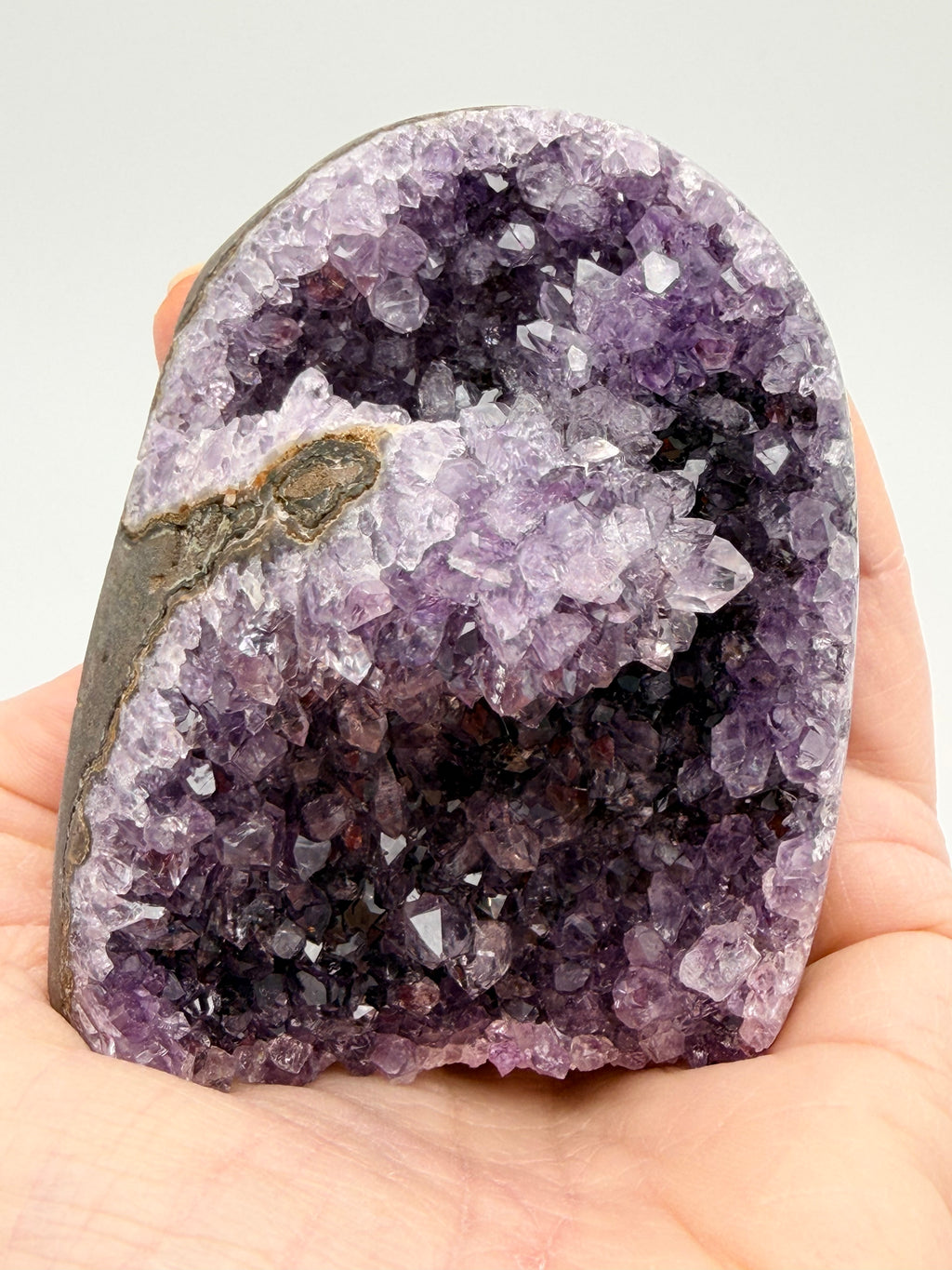 Amethyst Druzy Cluster Cut Base – Sparkling Purple Crystal (300g)