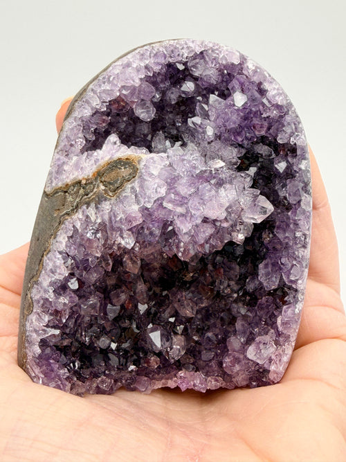 Amethyst Druzy Cluster Cut Base – Sparkling Purple Crystal (300g)