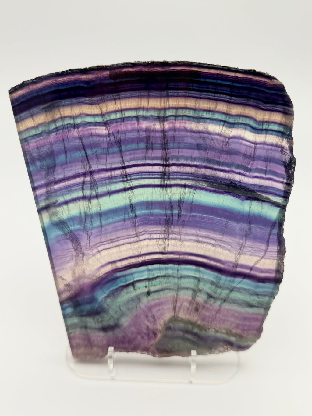 Rainbow Fluorite Slice 431g | Polished Fluorite Crystal UK
