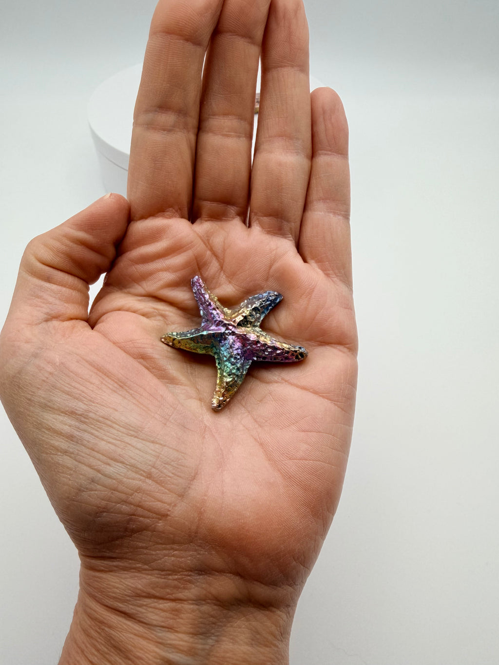 Bismuth Starfish Rainbow Metallic Decorative Crystal 26g