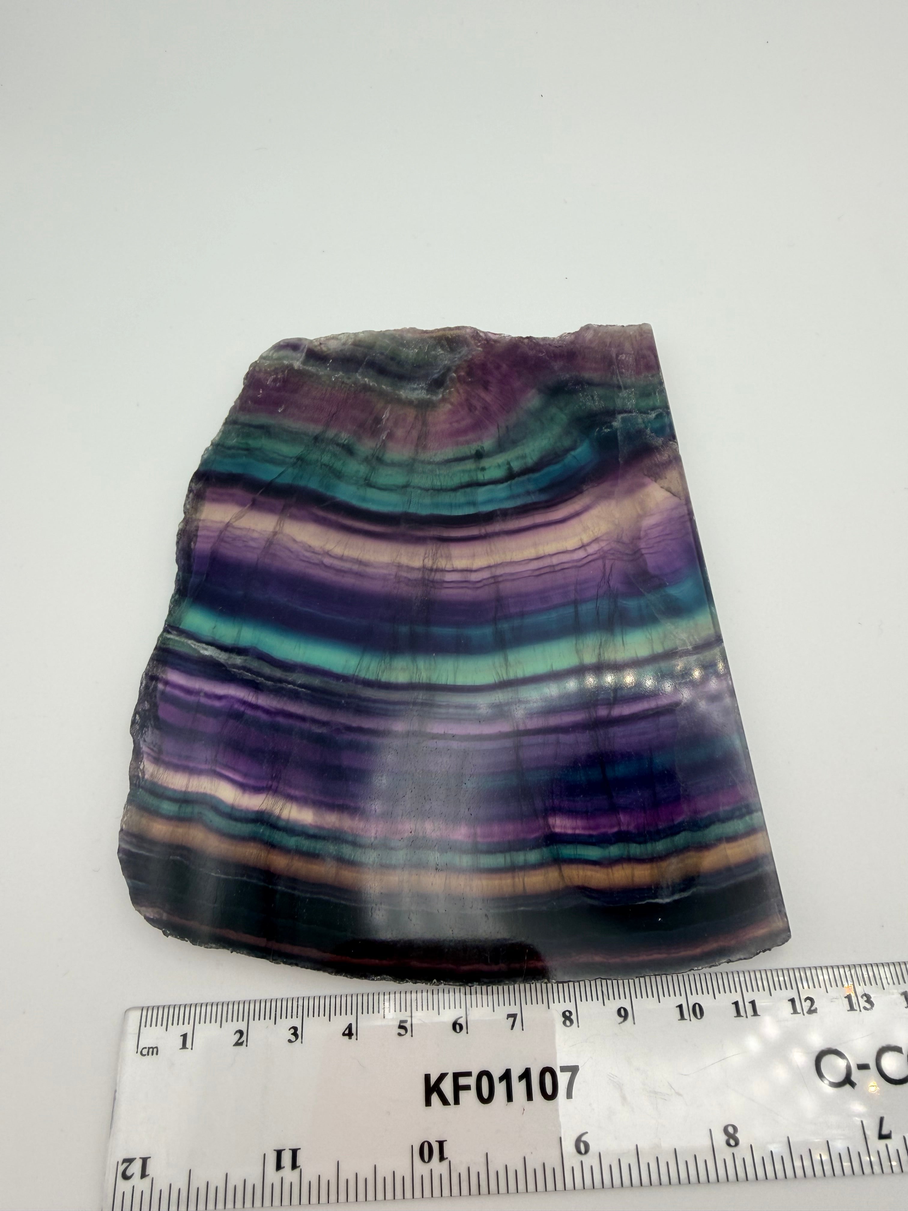 Rainbow Fluorite Slice 431g | Polished Fluorite Crystal UK