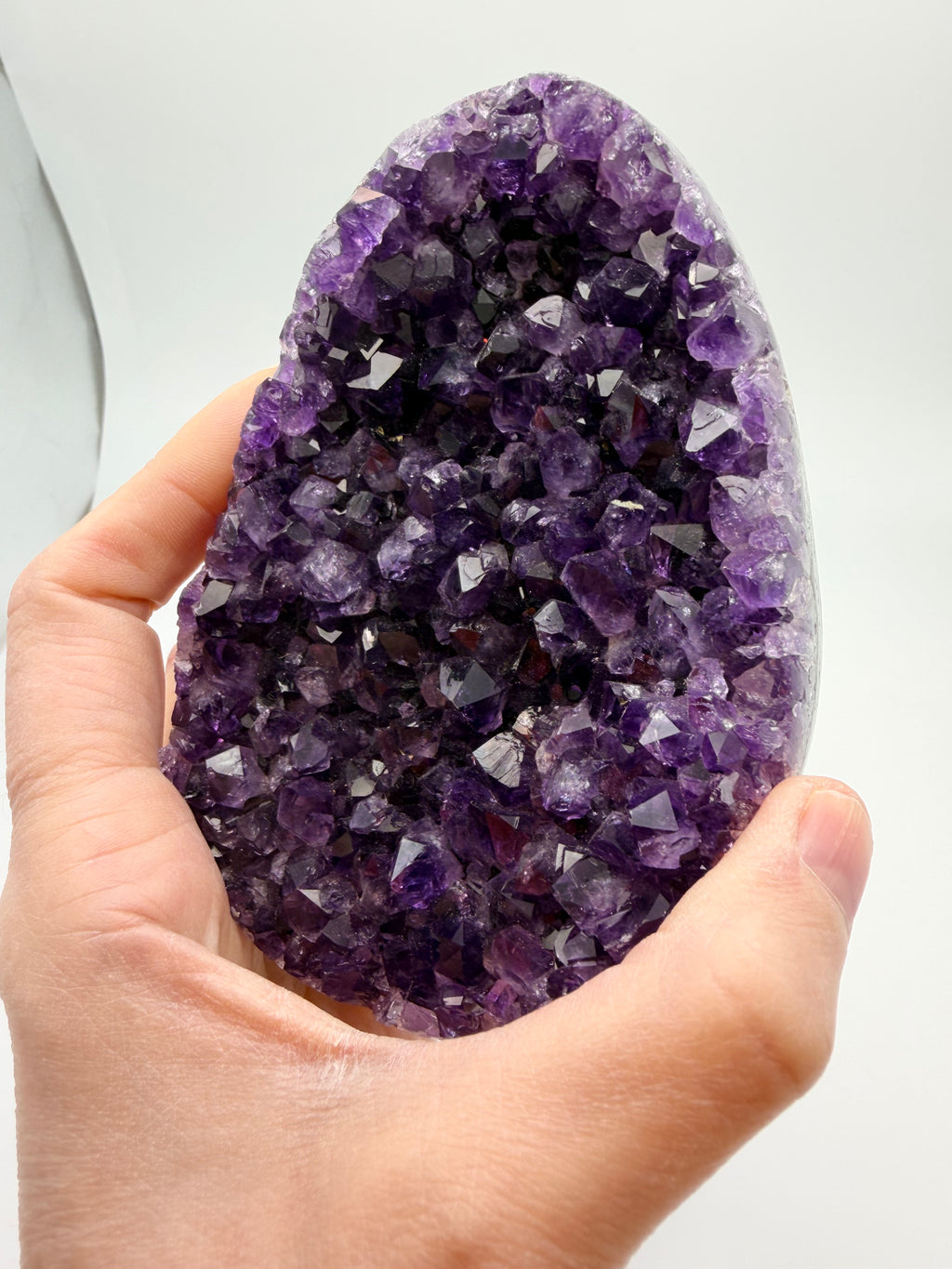 Amethyst Druzy Egg – Deep Purple Crystal Cluster (861g)