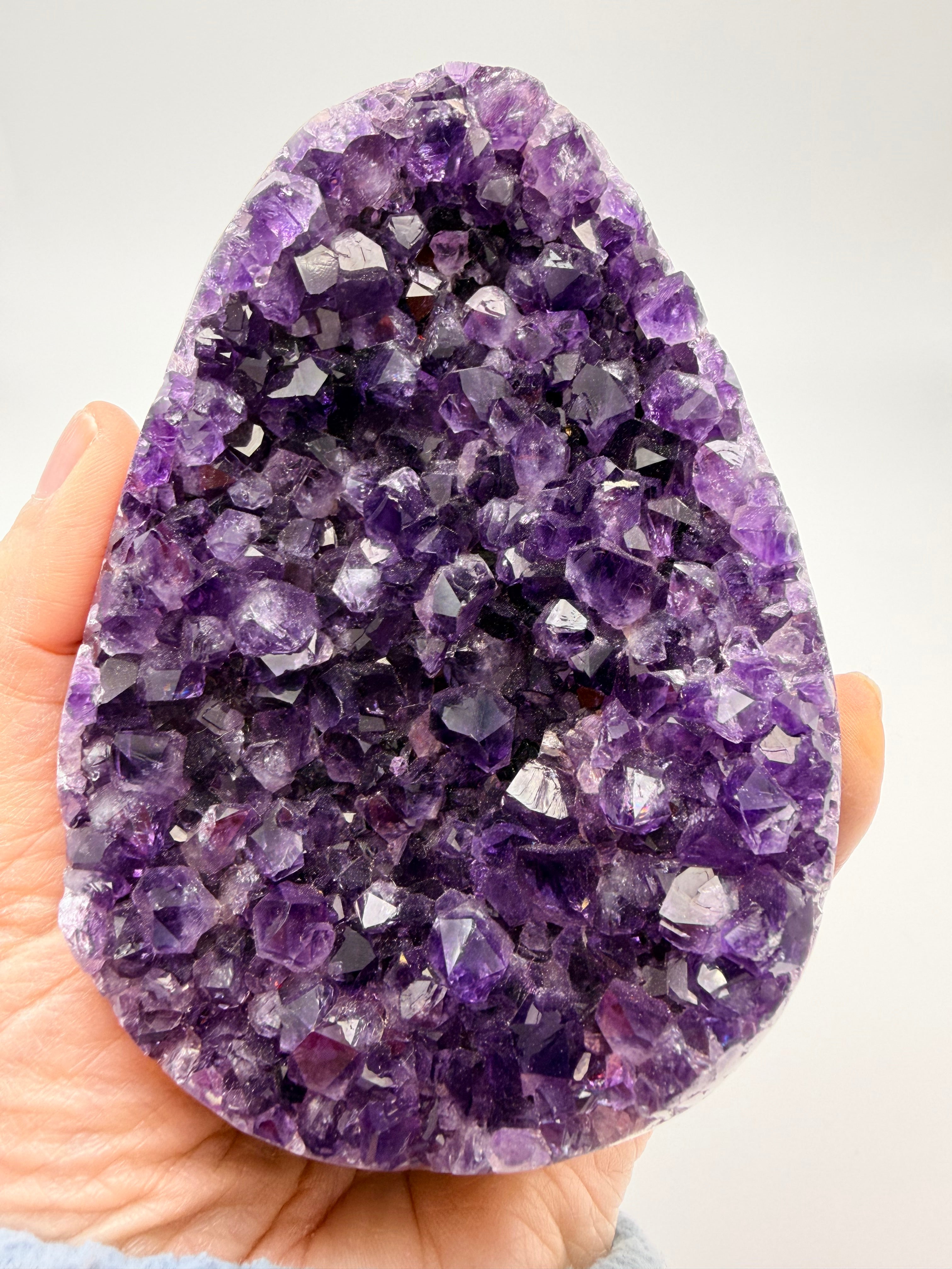Amethyst Druzy Egg – Deep Purple Crystal Cluster (861g)