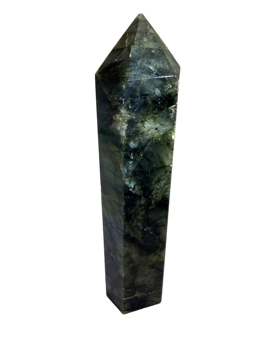 Labradorite Tower 166g – Polished Flash Crystal Point | Blue & Gold Fire | Watford UK