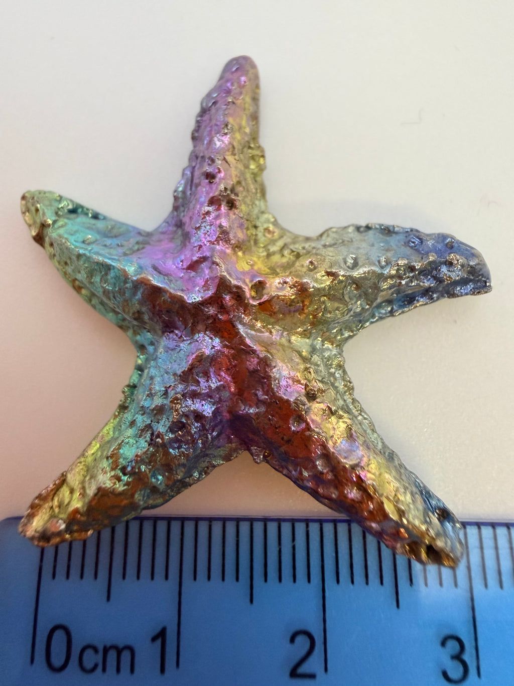 Bismuth Starfish Rainbow Metallic Decorative Crystal 26g