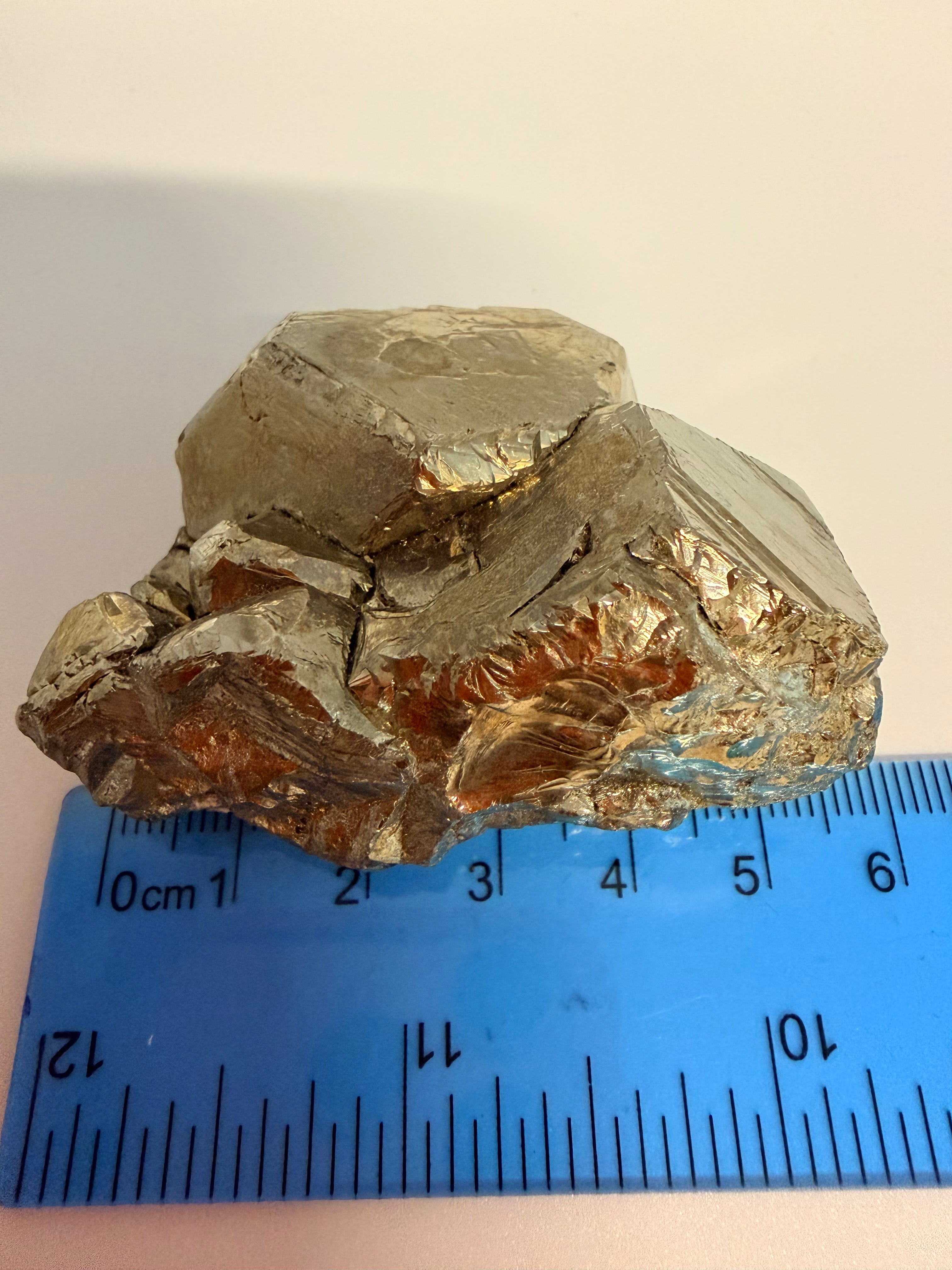 Natural Pyrite Cubic Crystal Cluster – 148g | Raw Fool’s Gold Mineral Specimen