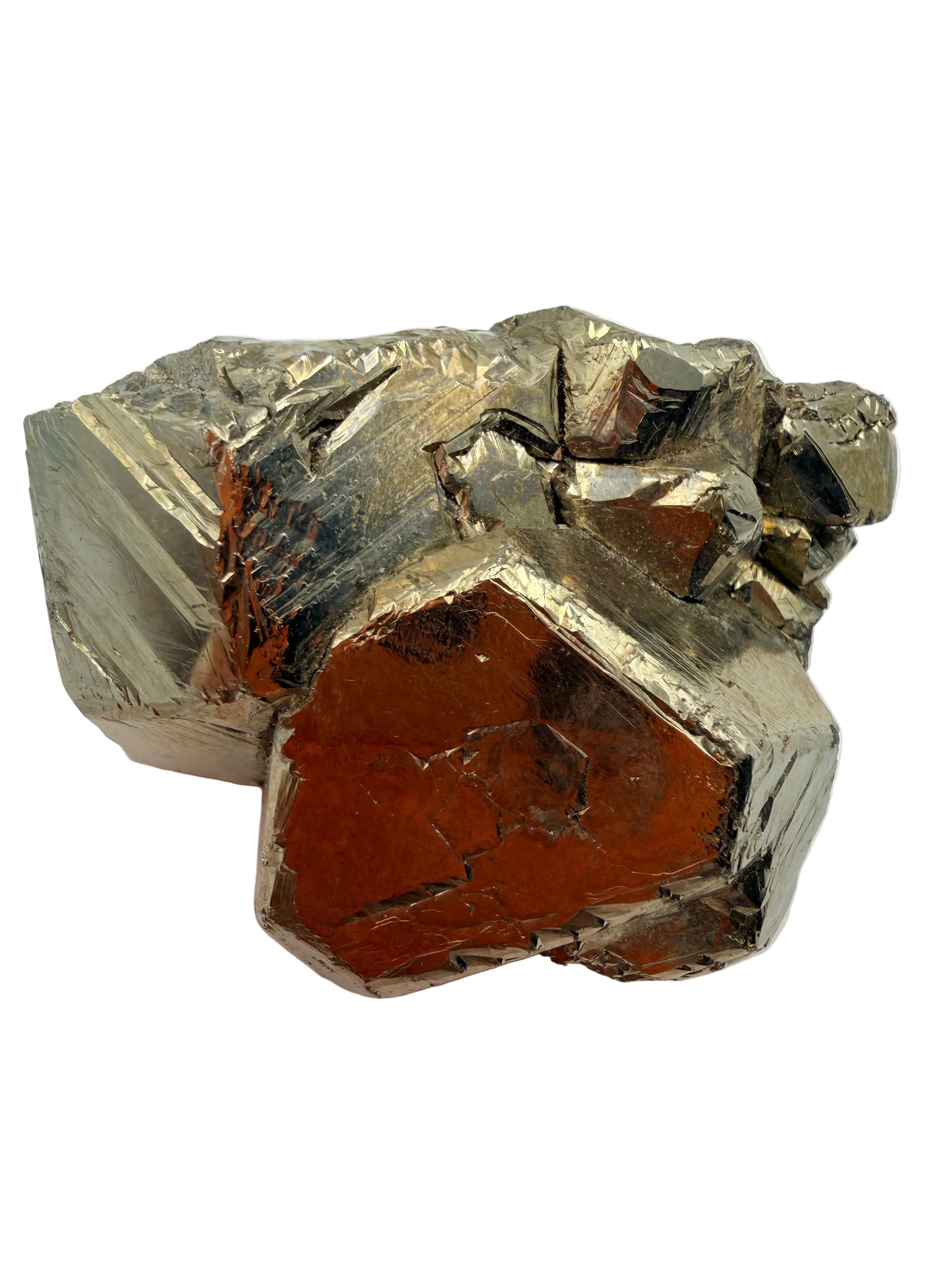Natural Pyrite Cubic Crystal Cluster – 148g | Raw Fool’s Gold Mineral Specimen