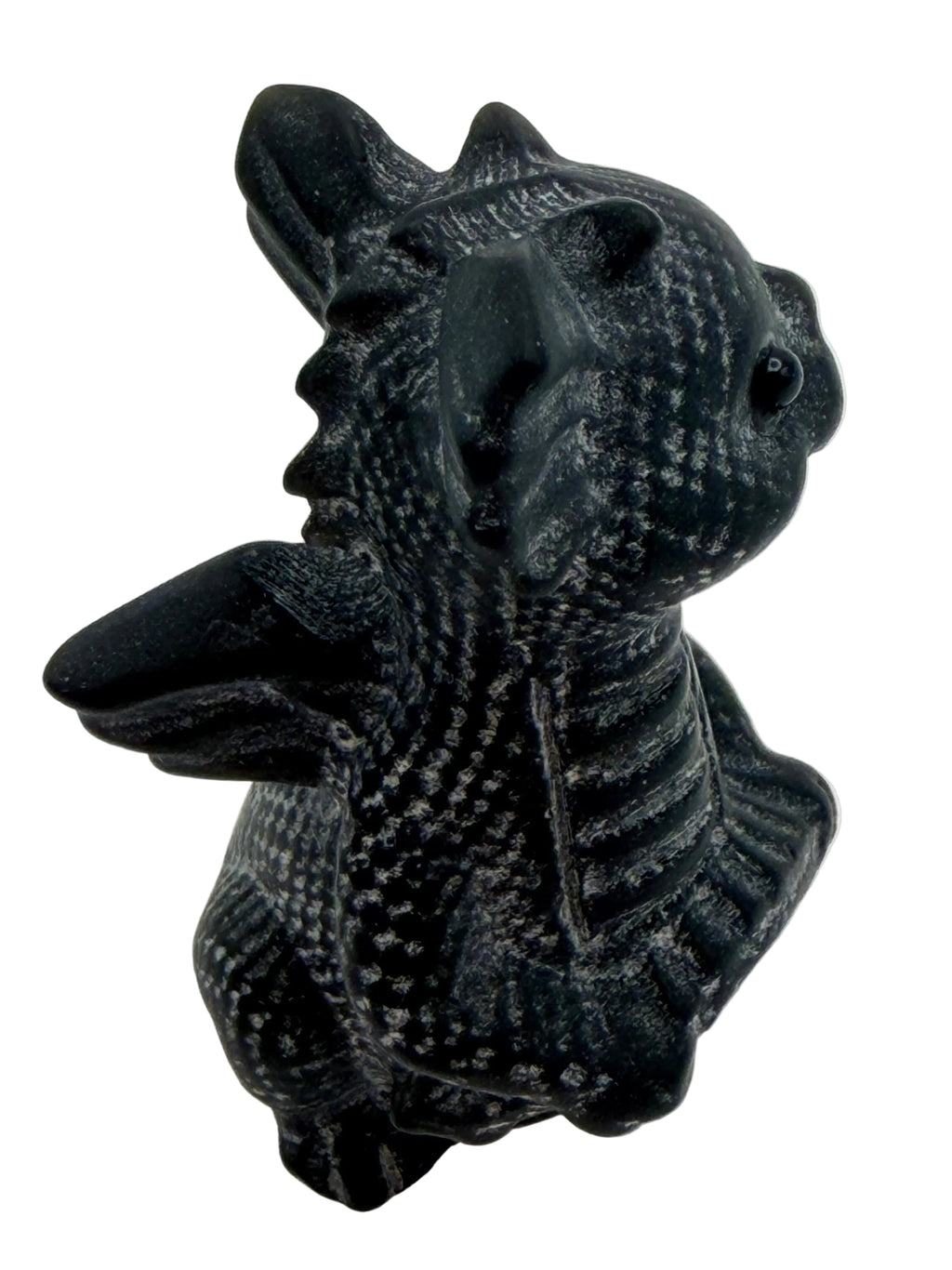 Black Obsidian Baby Dragon Carving – Protection Crystal