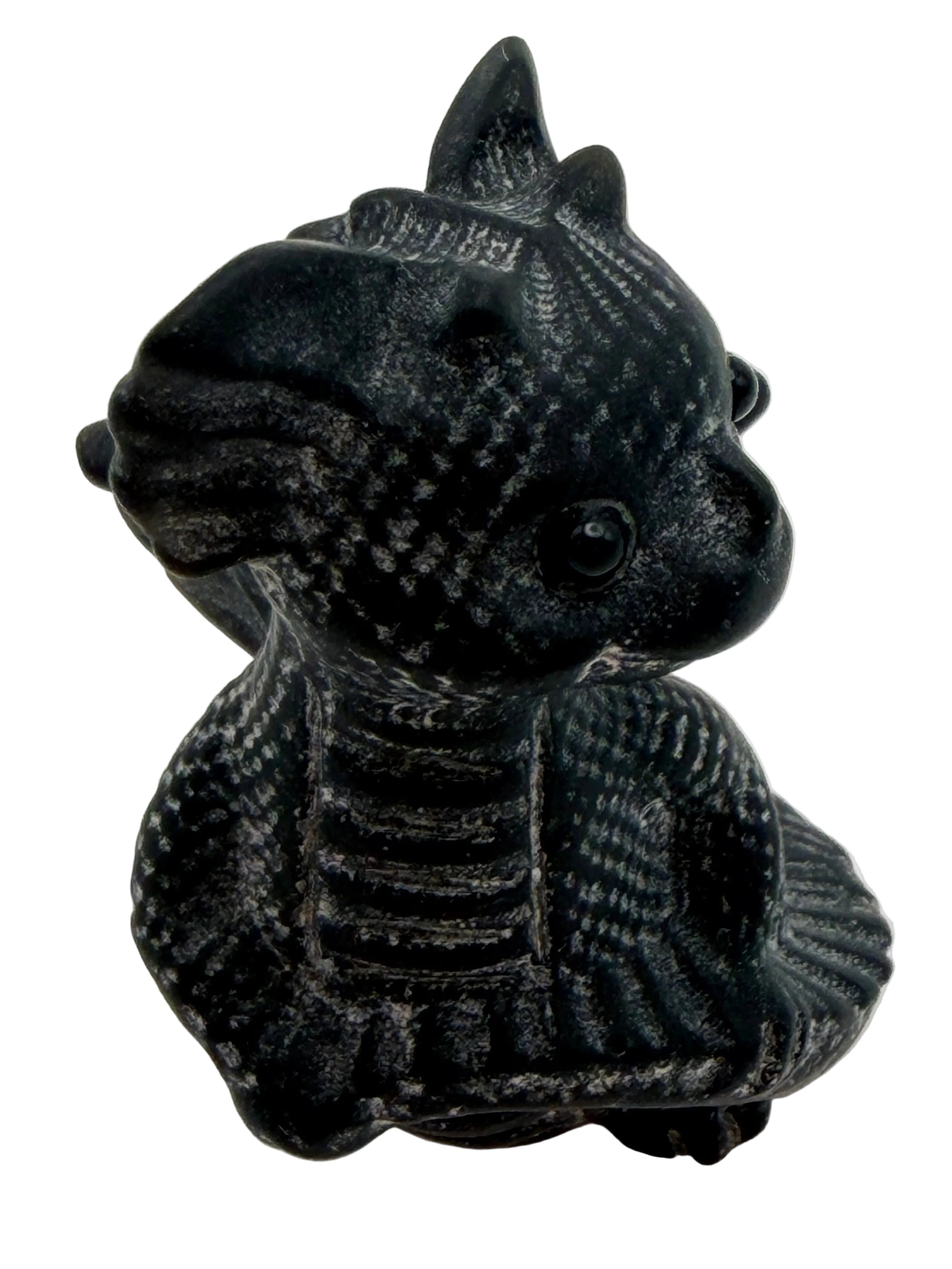 Black Obsidian Baby Dragon Carving – Protection Crystal