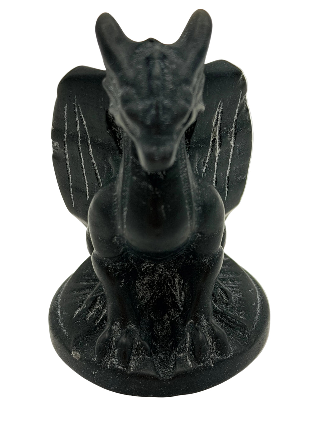 Black Obsidian Dragon Carving – Protective Crystal Dragon Figure