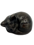 Silver Sheen Obsidian Sleeping Cat Carving – Crystal Cat – 101g