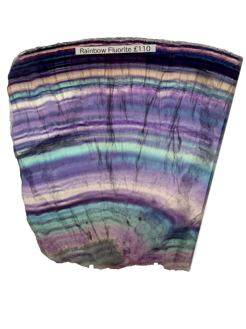 Rainbow Fluorite Slice 431g | Polished Fluorite Crystal UK