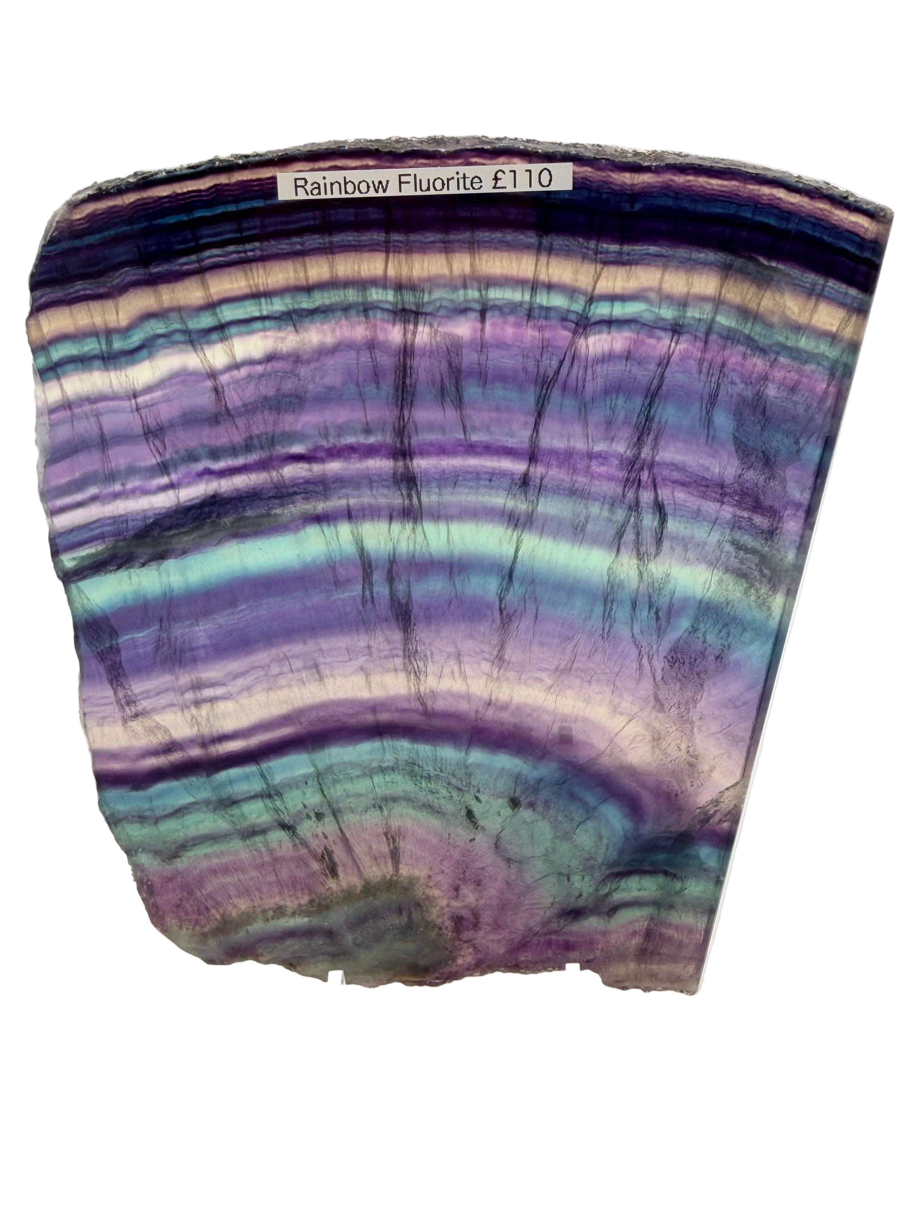 Rainbow Fluorite Slice 431g | Polished Fluorite Crystal UK