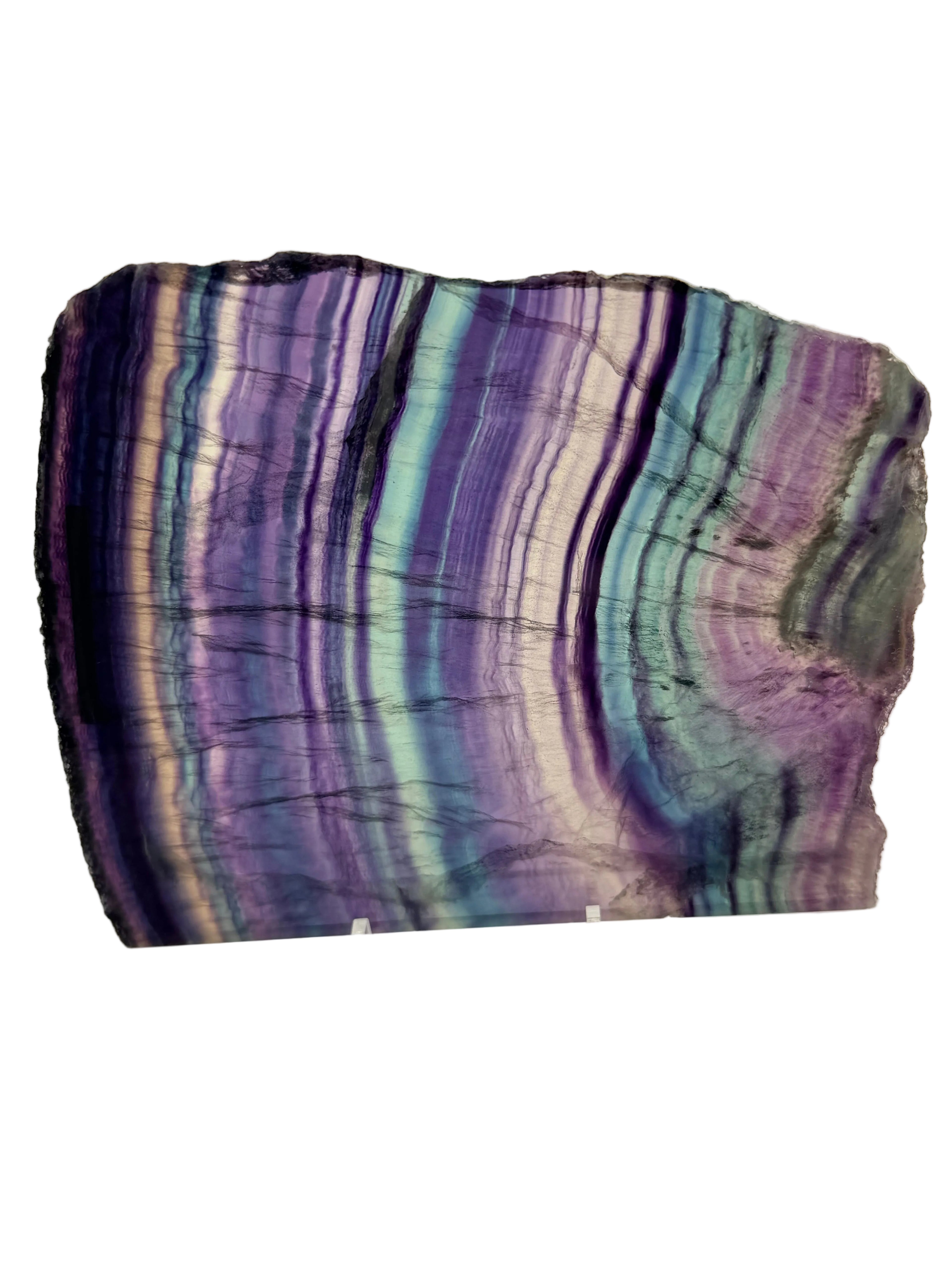 Rainbow Fluorite Slice 431g | Polished Fluorite Crystal UK