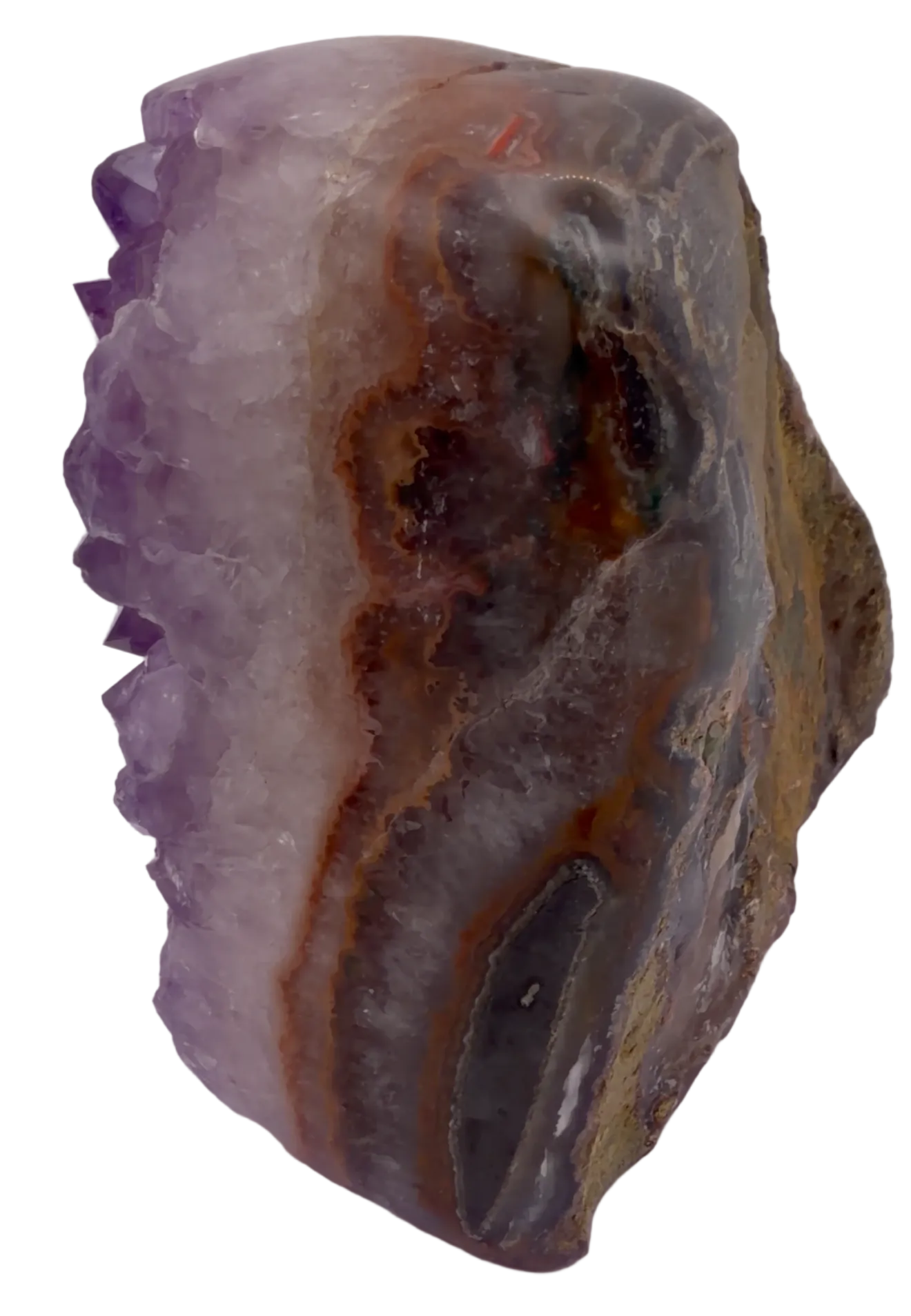 Amethyst Druzy Freeform – Polished & Raw Crystal Display (1.13kg)