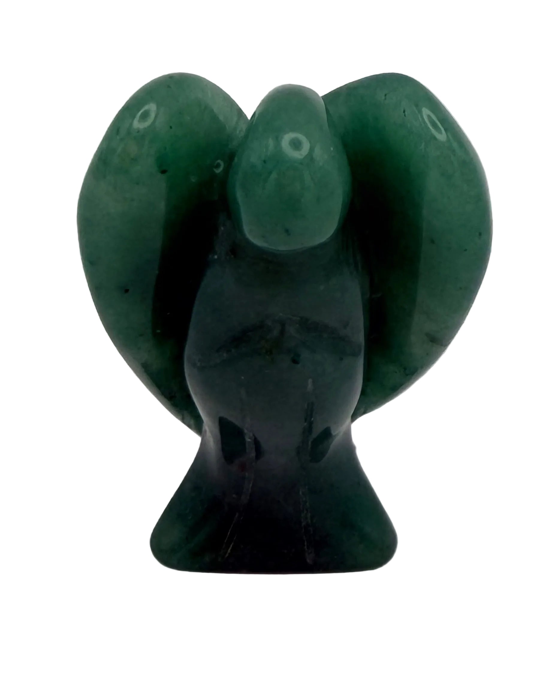 Green Aventurine Angel Carving – Handheld Crystal Guardian
