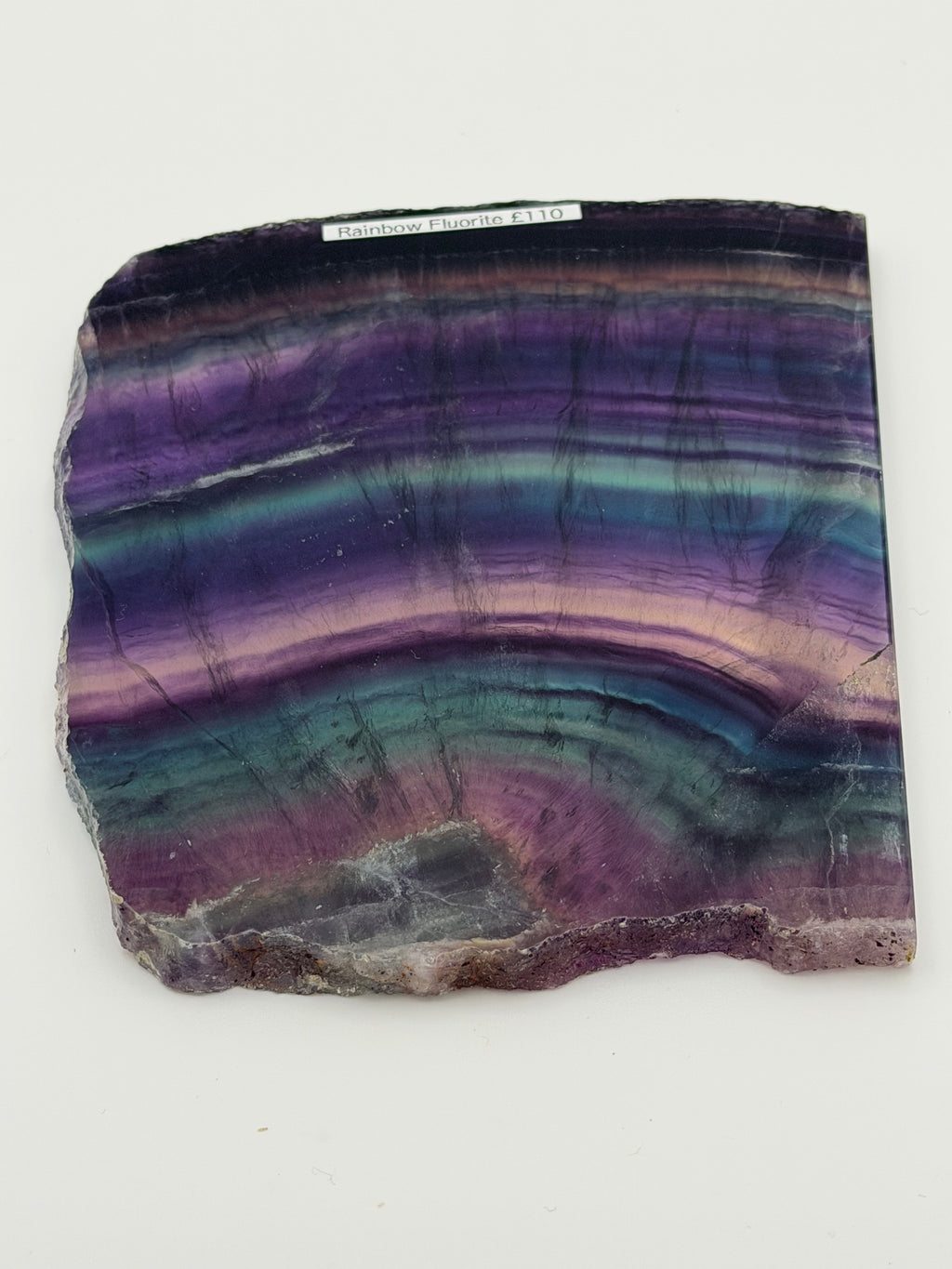 Rainbow Fluorite Slice 431g | Polished Fluorite Crystal UK