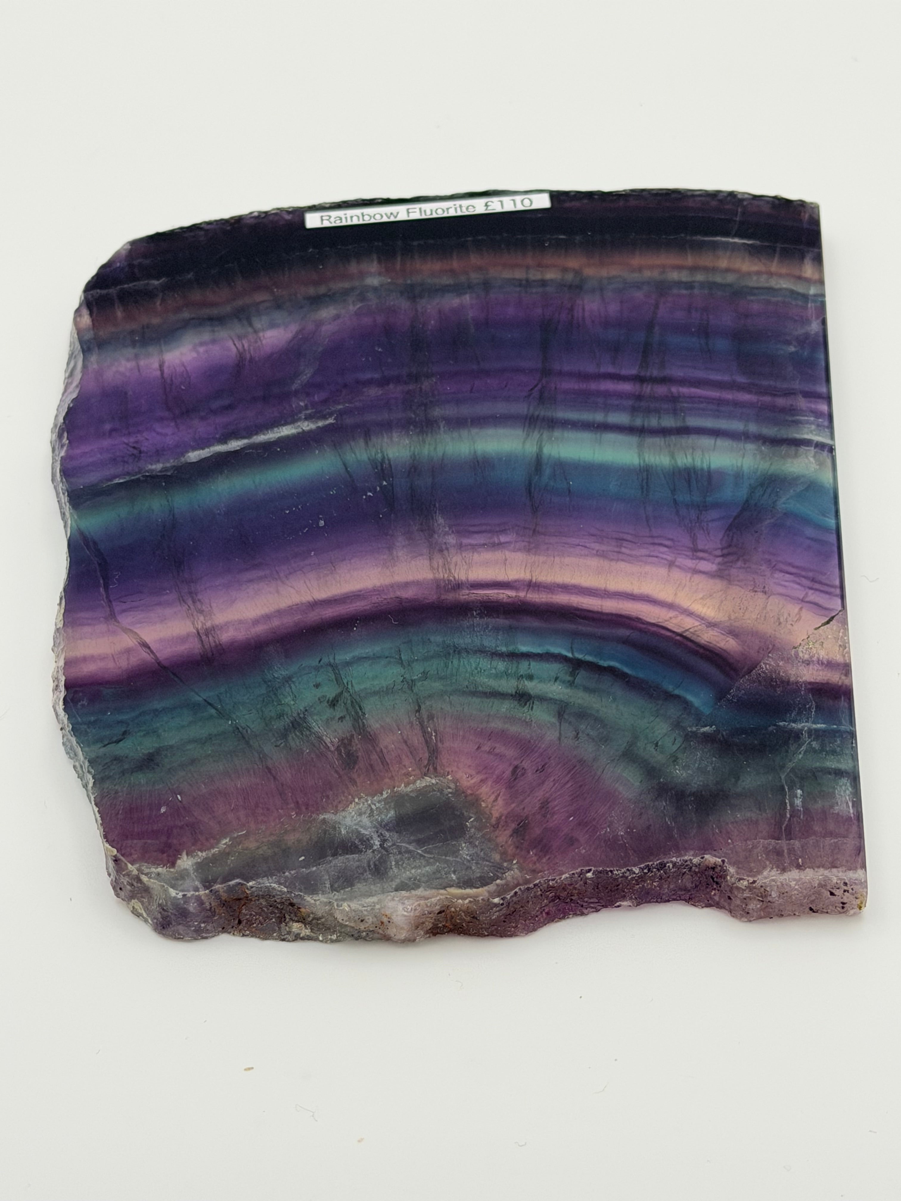 Rainbow Fluorite Slice 431g | Polished Fluorite Crystal UK