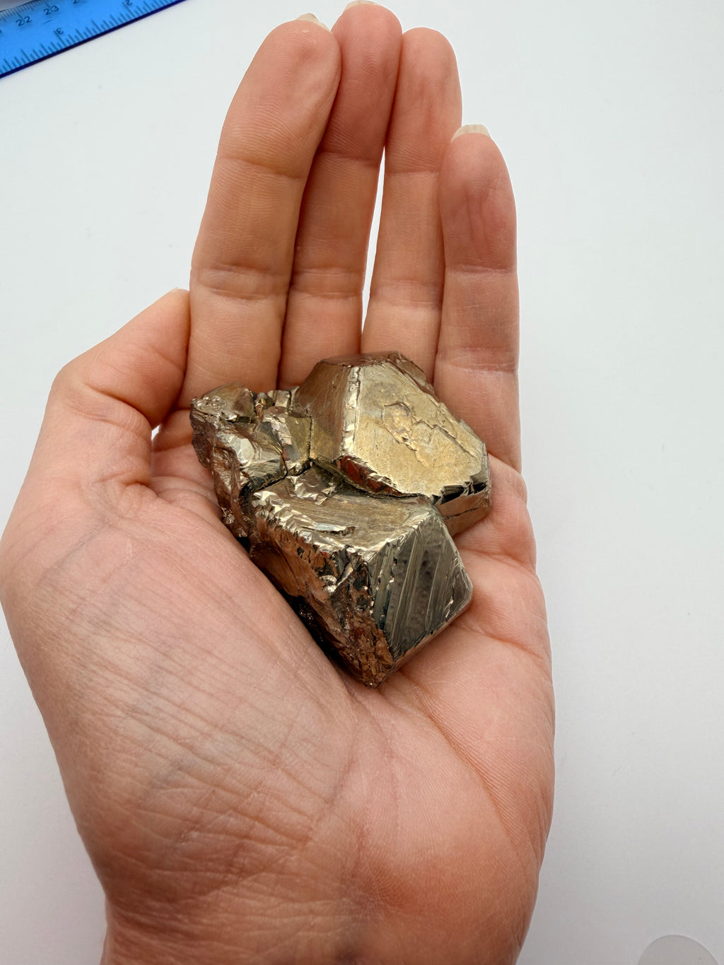 Natural Pyrite Cubic Crystal Cluster – 148g | Raw Fool’s Gold Mineral Specimen