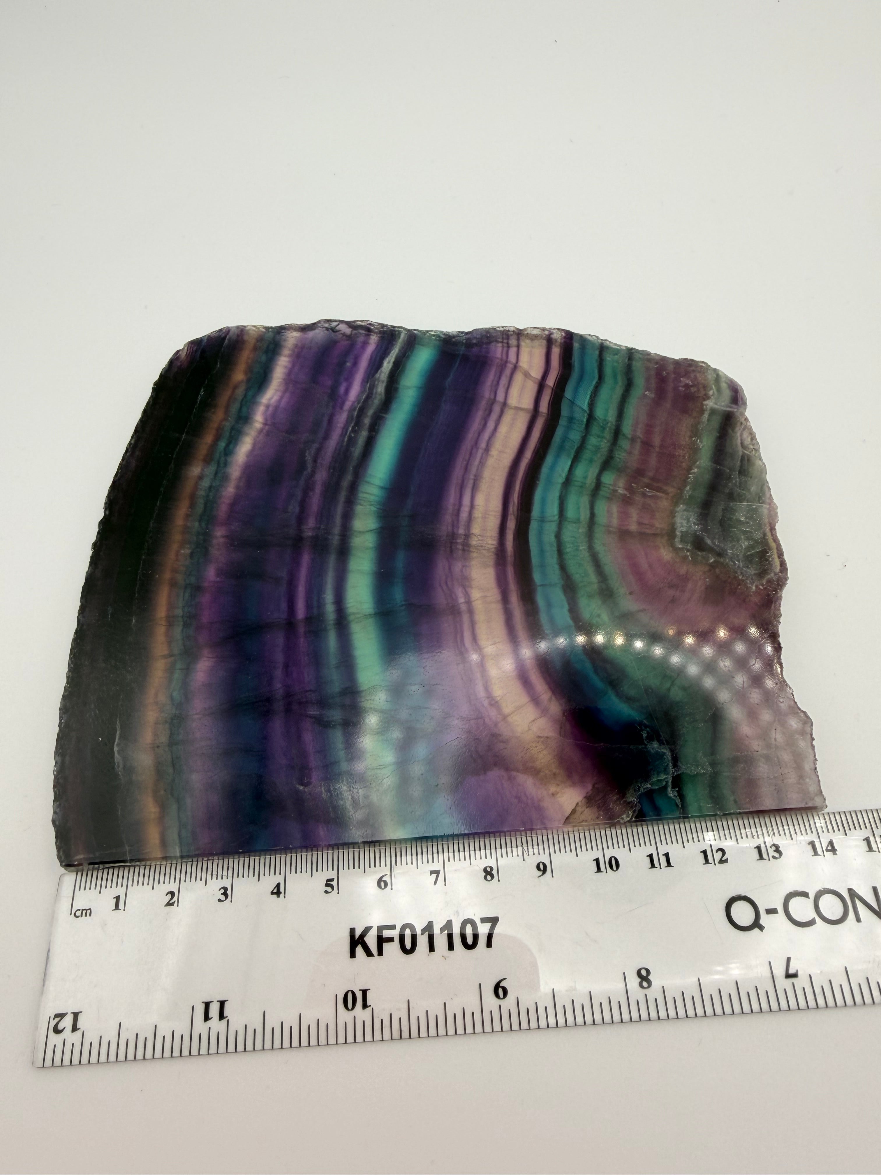 Rainbow Fluorite Slice 431g | Polished Fluorite Crystal UK
