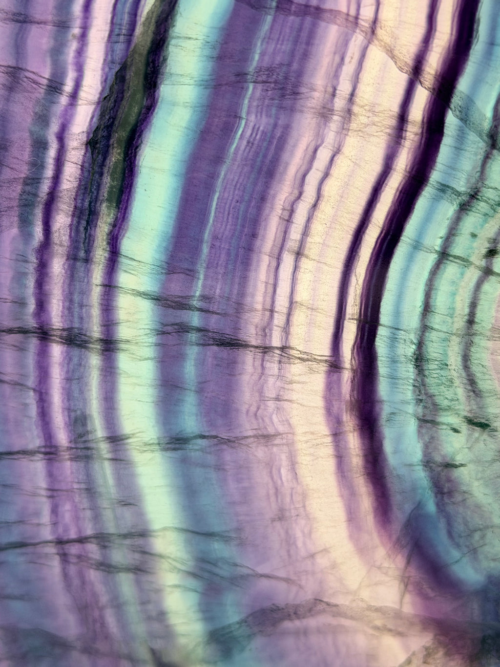 Rainbow Fluorite Slice 431g | Polished Fluorite Crystal UK