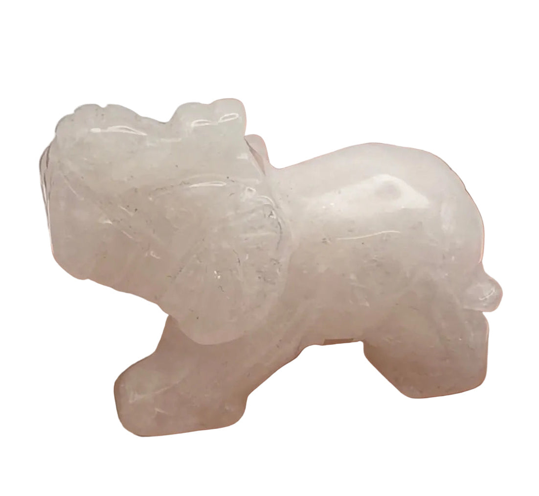 Quartz Elephant Carving
