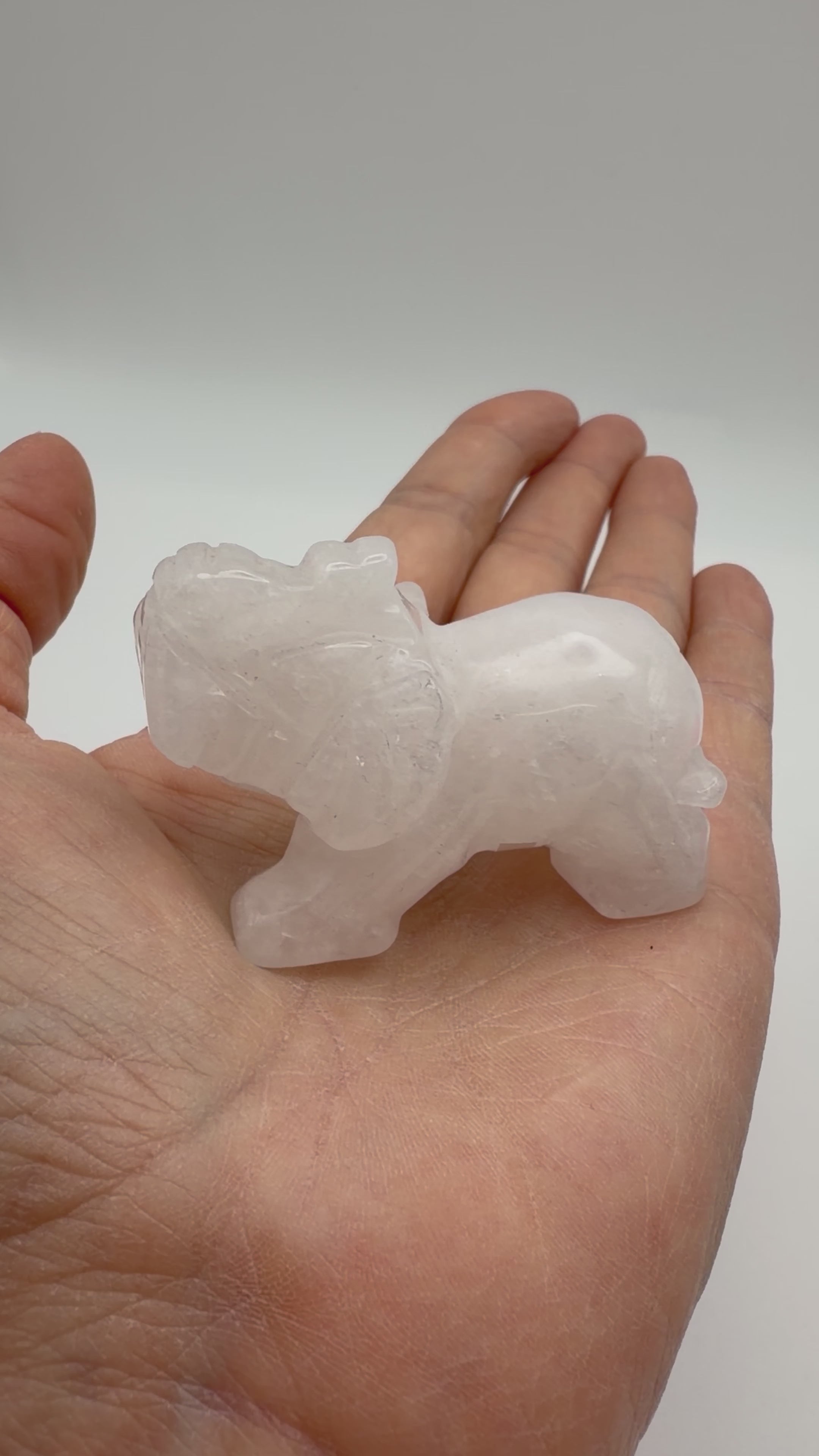 Quartz Elephant Carving