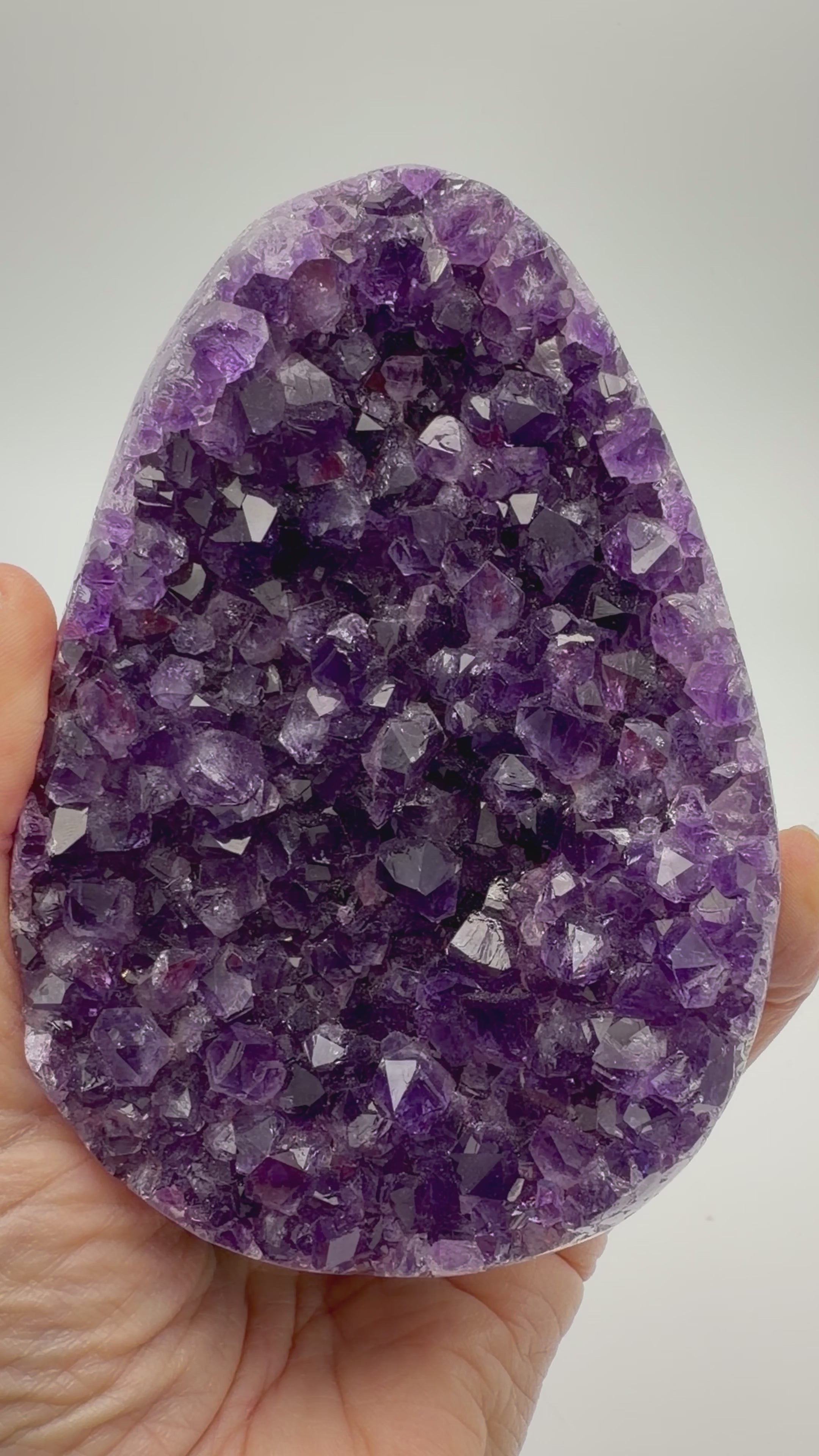 Amethyst Druzy Egg – Deep Purple Crystal Cluster (861g)