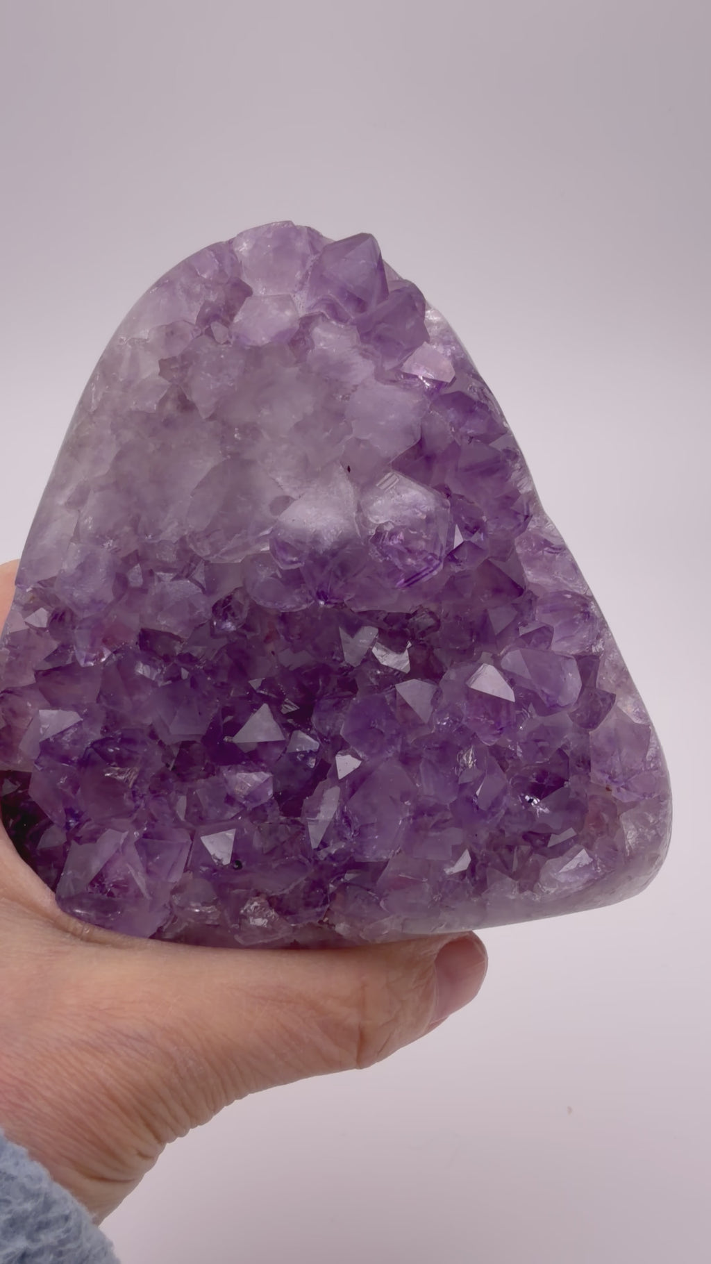 Amethyst Druzy Freeform – Polished & Raw Crystal Display (1.13kg)