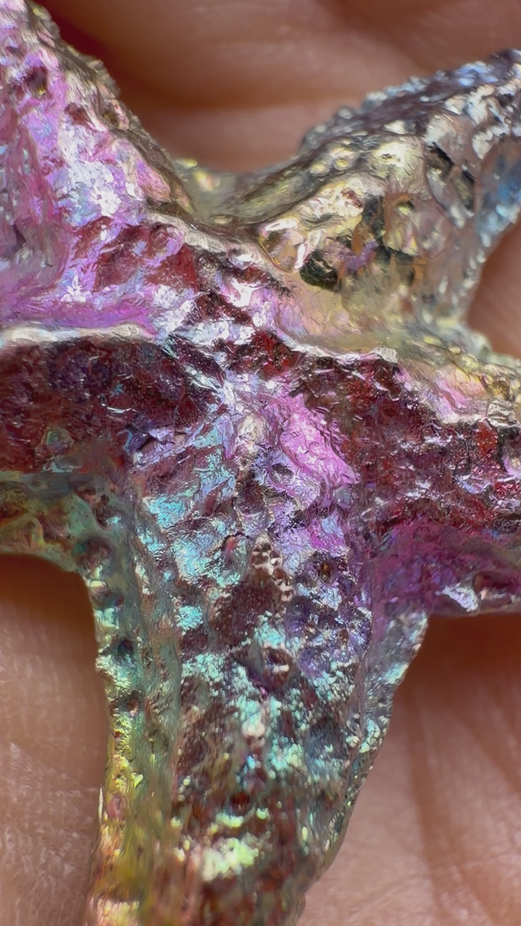 Bismuth Starfish Rainbow Metallic Decorative Crystal 26g