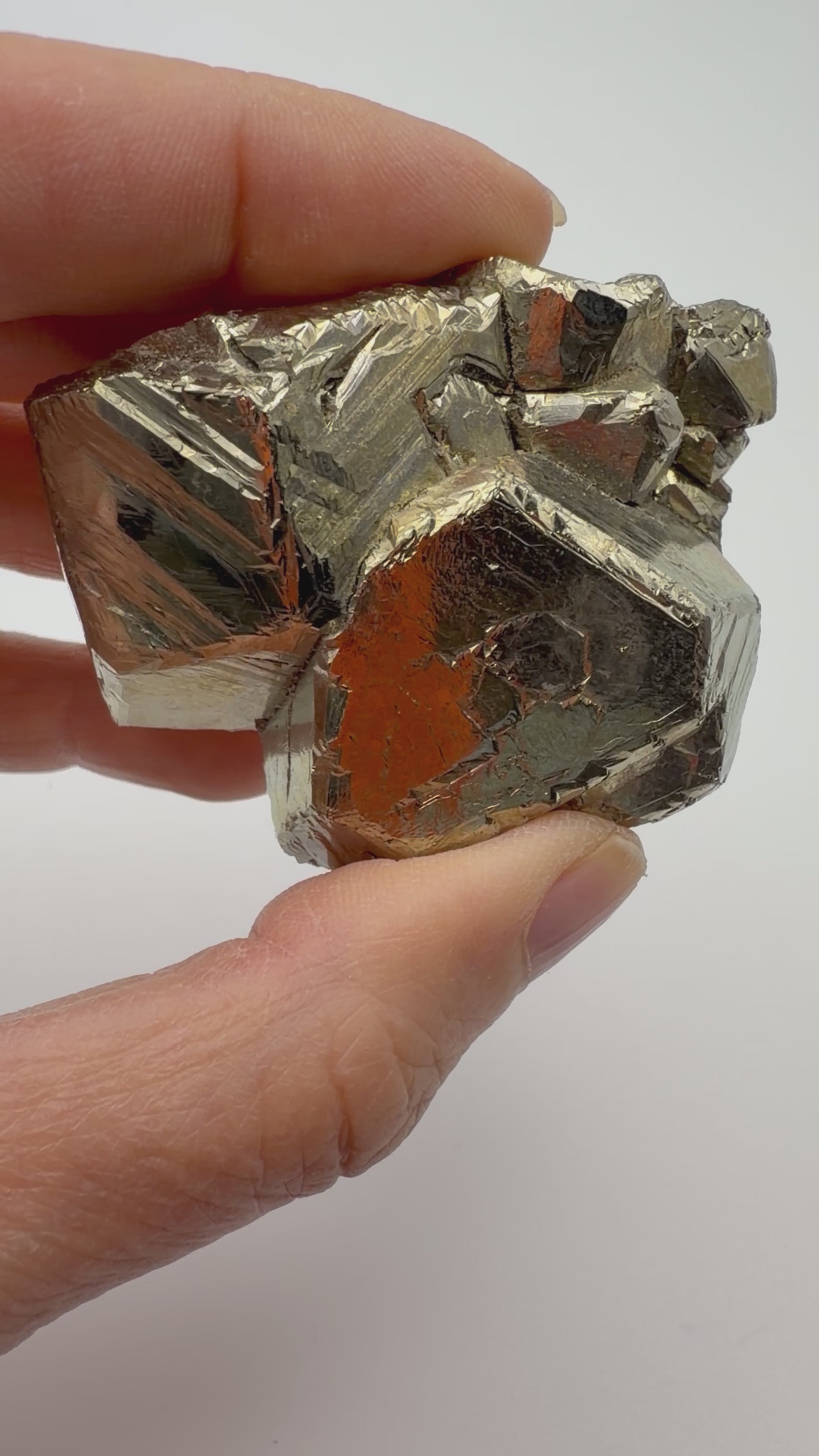 Natural Pyrite Cubic Crystal Cluster – 148g | Raw Fool’s Gold Mineral Specimen