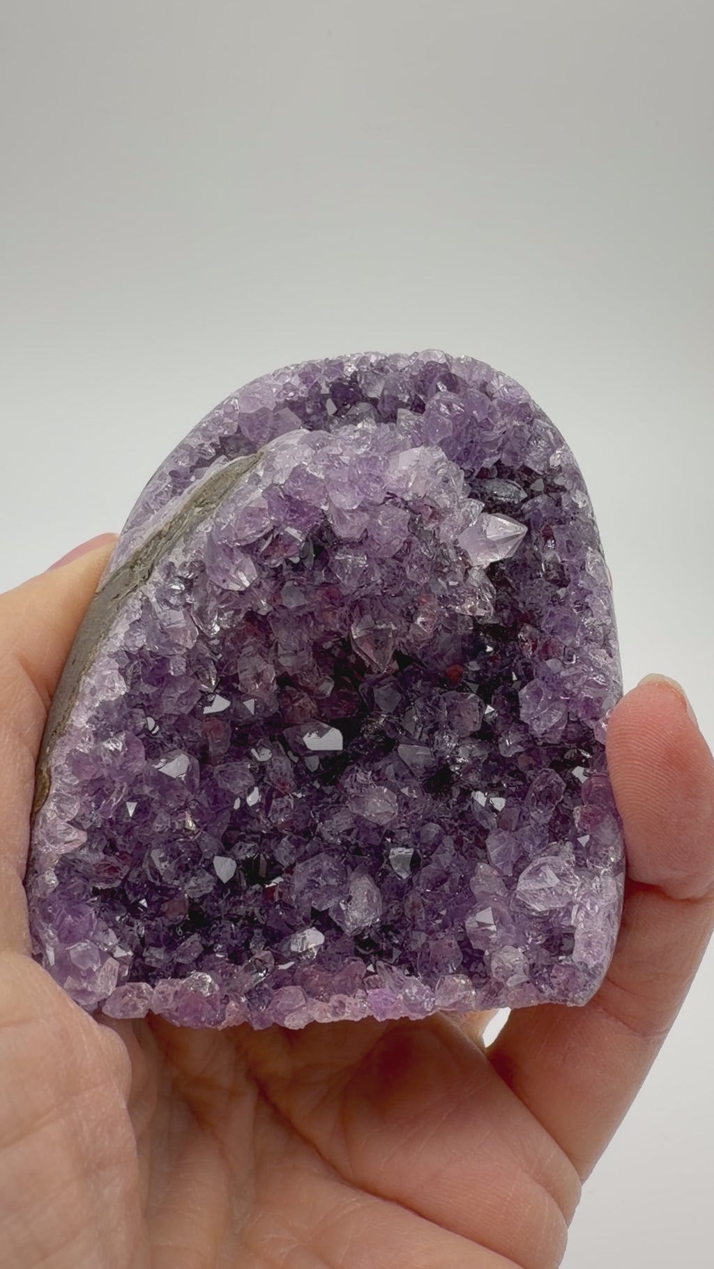 Amethyst Druzy Cluster Cut Base – Sparkling Purple Crystal (300g)