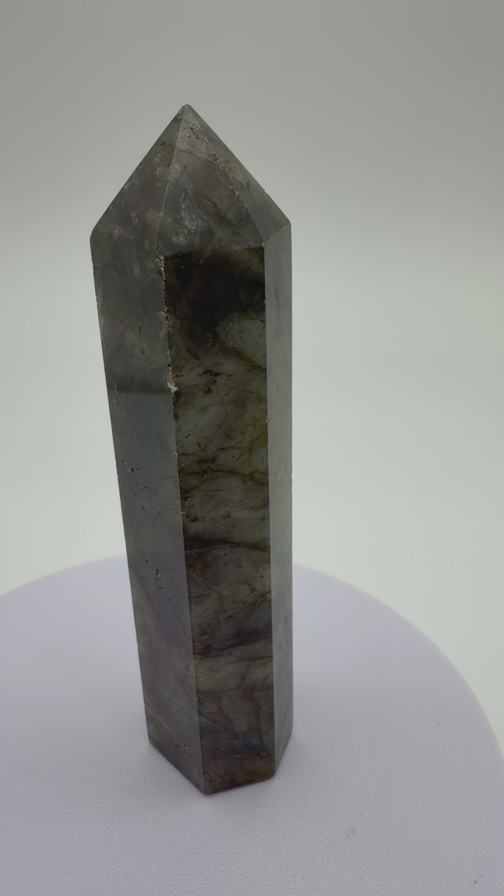 Labradorite Tower 166g – Polished Flash Crystal Point | Blue & Gold Fire | Watford UK