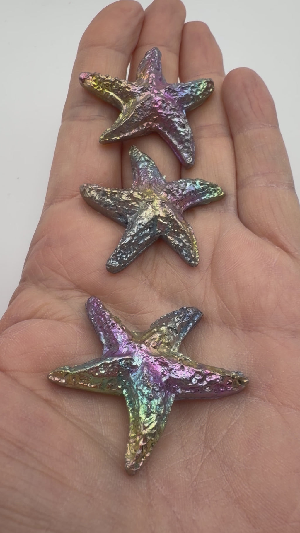 Bismuth Starfish Rainbow Metallic Decorative Crystal 26g