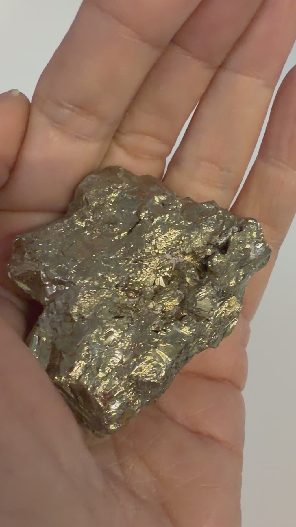 Natural Pyrite Cubic Crystal Cluster – 148g | Raw Fool’s Gold Mineral Specimen