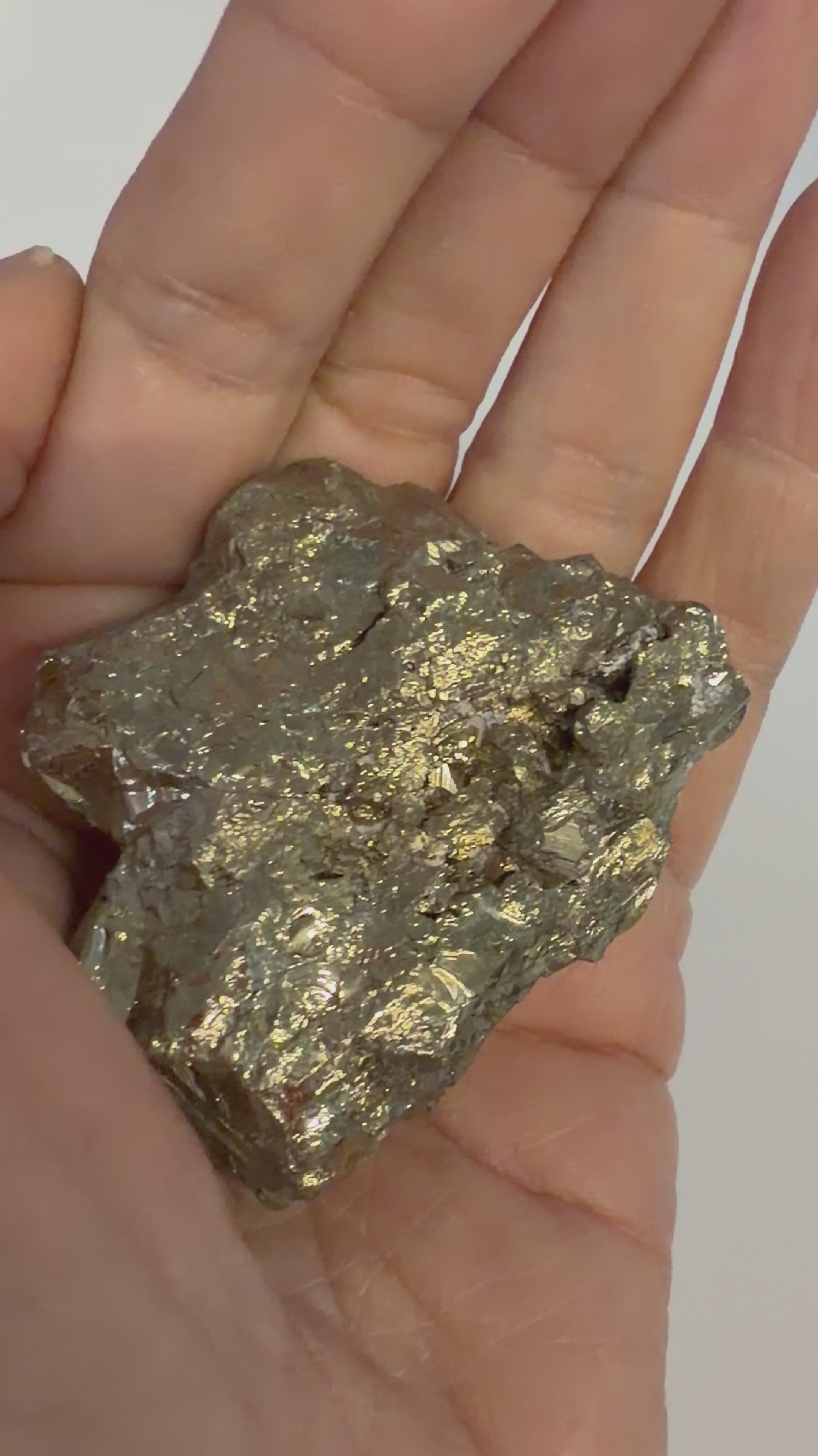 Natural Pyrite Cubic Crystal Cluster – 148g | Raw Fool’s Gold Mineral Specimen