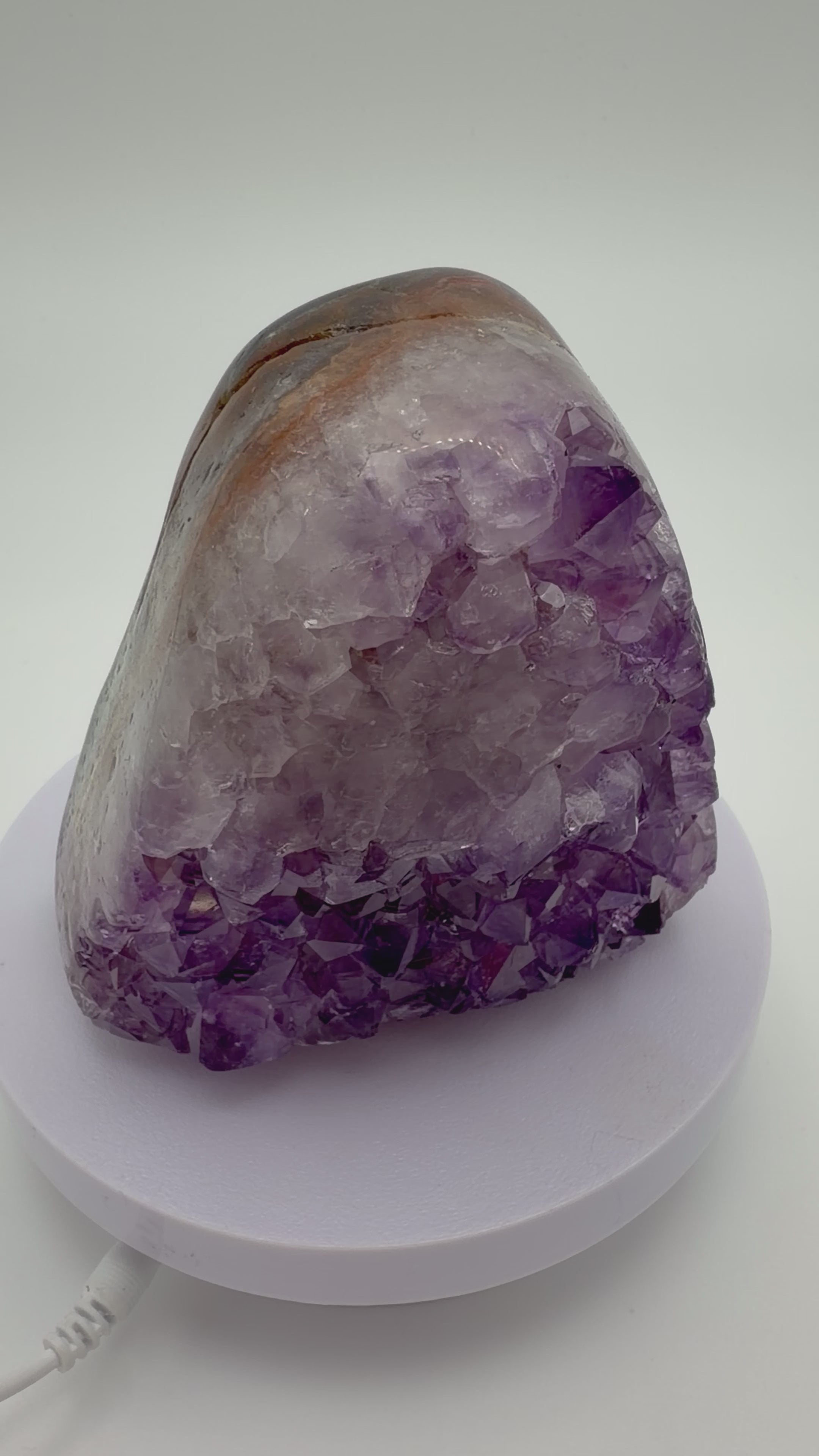 Amethyst Druzy Freeform – Polished & Raw Crystal Display (1.13kg)