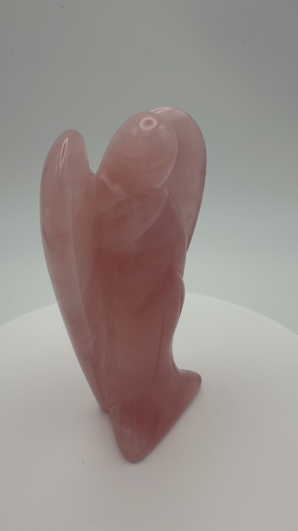 Large Rose Quartz Angel Carving – 213g Pink Crystal Angel | Healing Crystal Gift UK